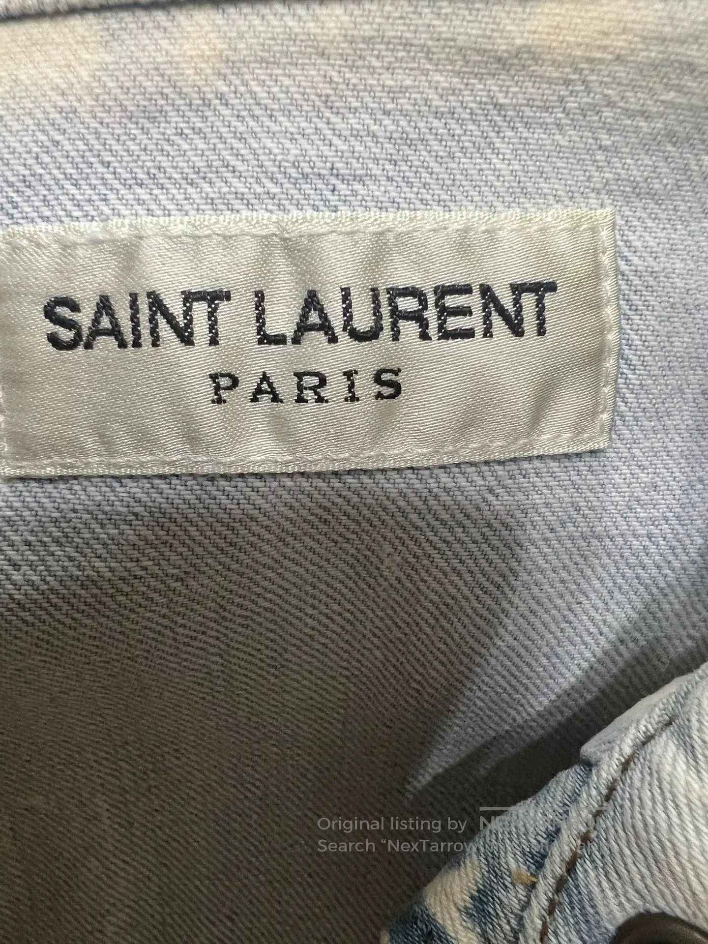 Saint Laurent Paris Saint Laurent White Denim Shirt. Size XS / US 0-2 / IT 36-38 - 4 Thumbnail