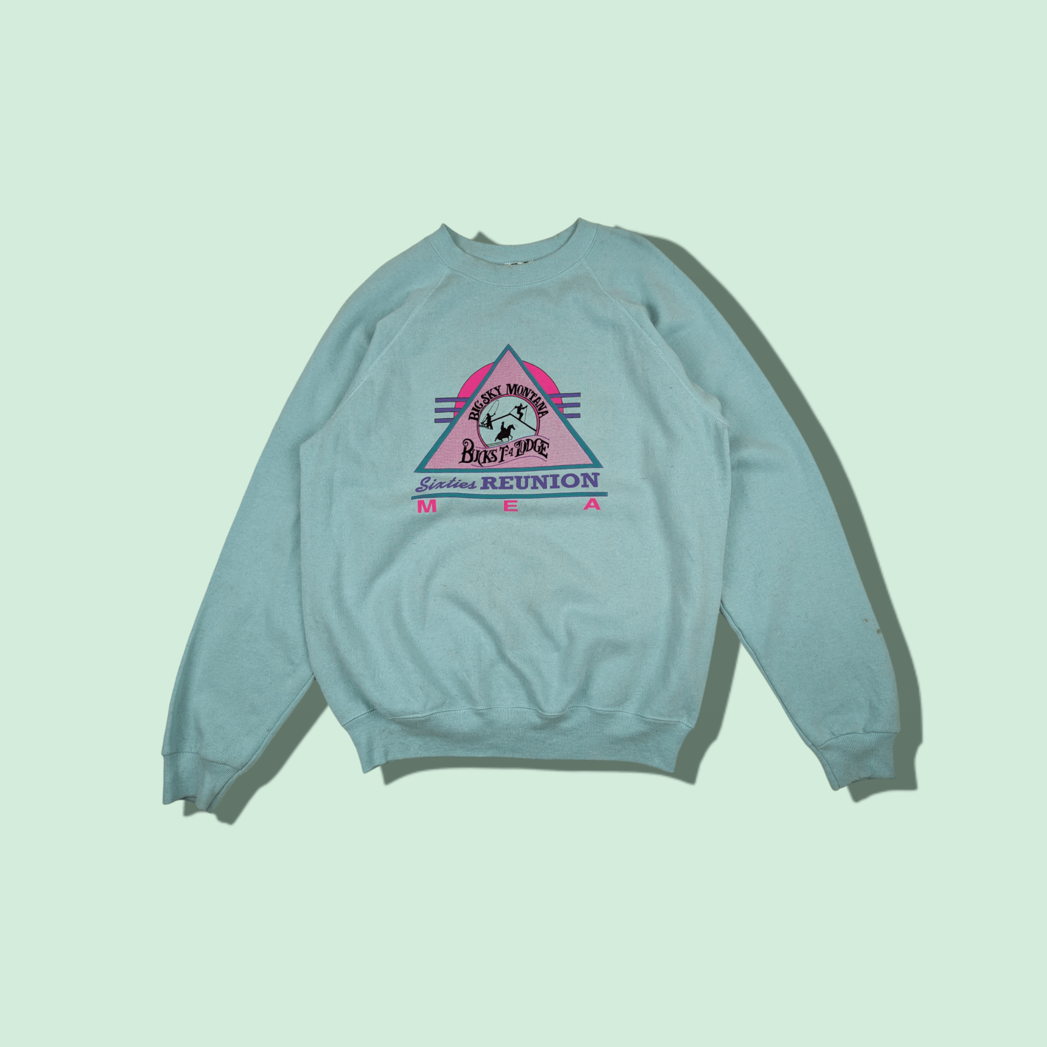 Hanes Vintage 80's Hanes BIG SKY Montana Rocky Mountain Sweatshirt Size US XL / EU 56 / 4 - 1 Thumbnail