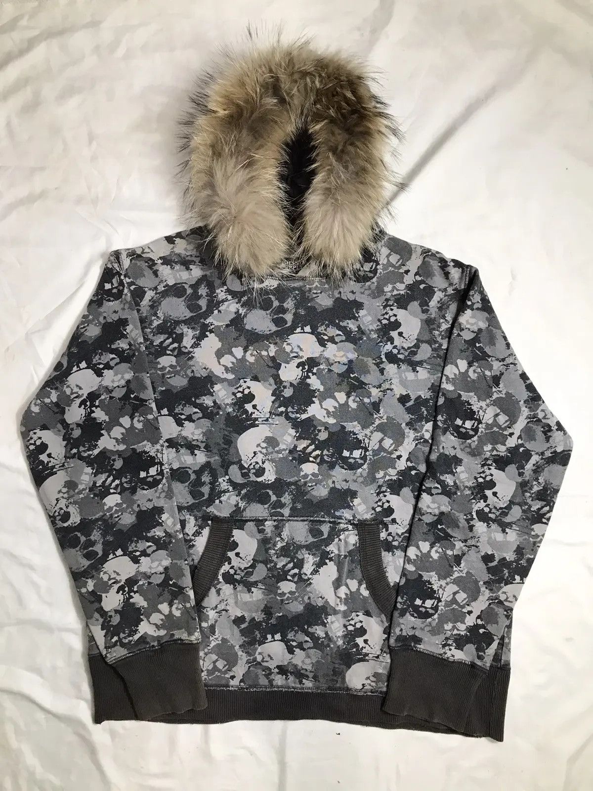 Mossimo Mossimo Supply camo AOP Skull print fur hoodie Size US L / EU 52-54 / 3 - 1 Thumbnail