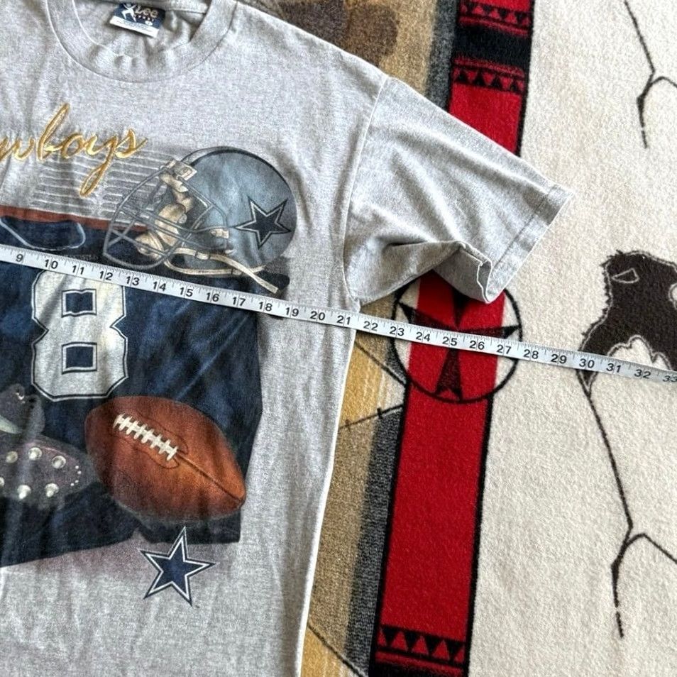 Lee VINTAGE Dallas Cowboys NFL Football T-Shirt Large Lee Sport 90s Mens Gray Size US L / EU 52-54 / 3 - 6 Thumbnail