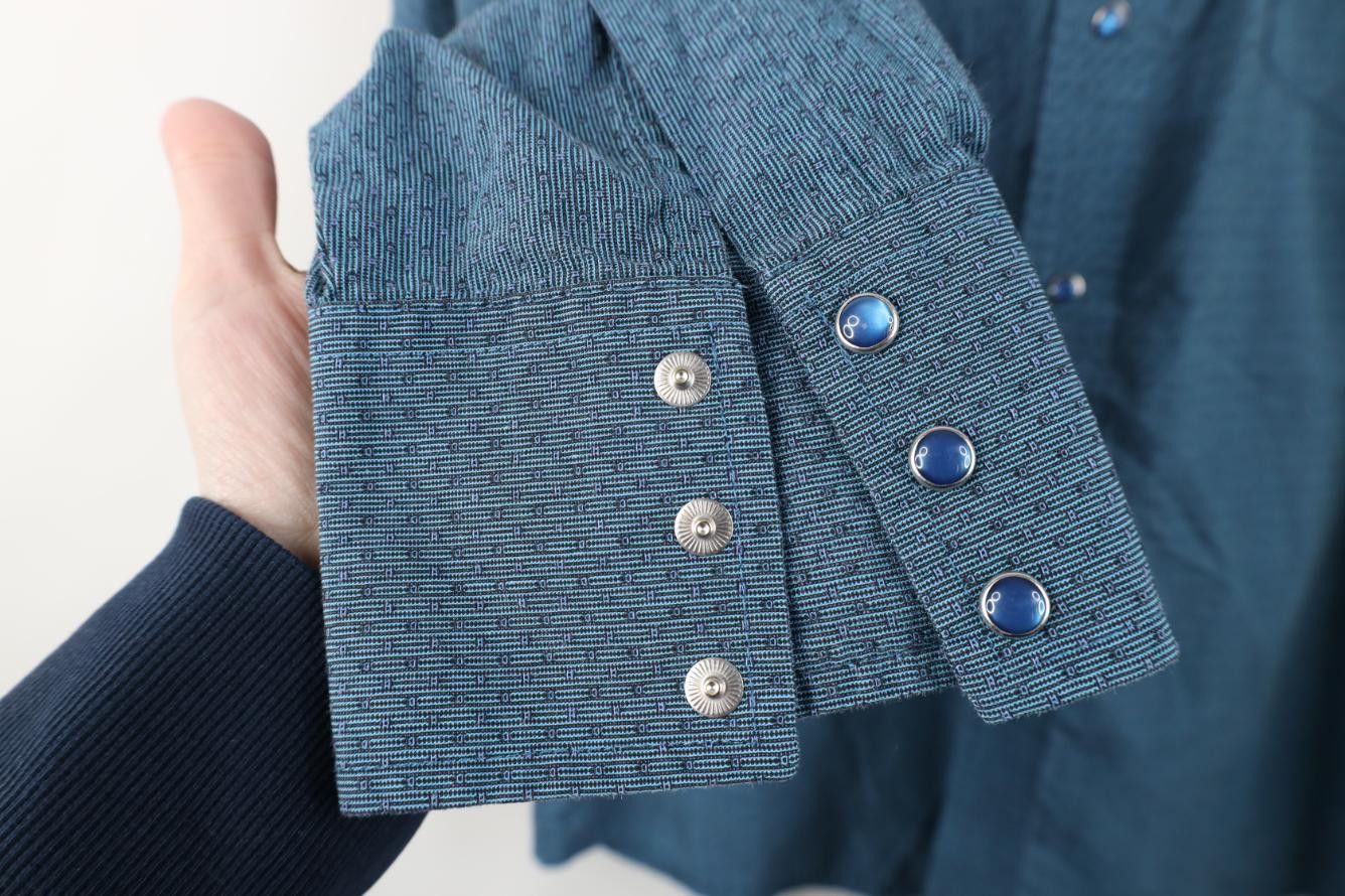 Wrangler Vintage 90s Wrangler Dot Cowboy Western Snap Button Shirt Size US L / EU 52-54 / 3 - 6 Thumbnail