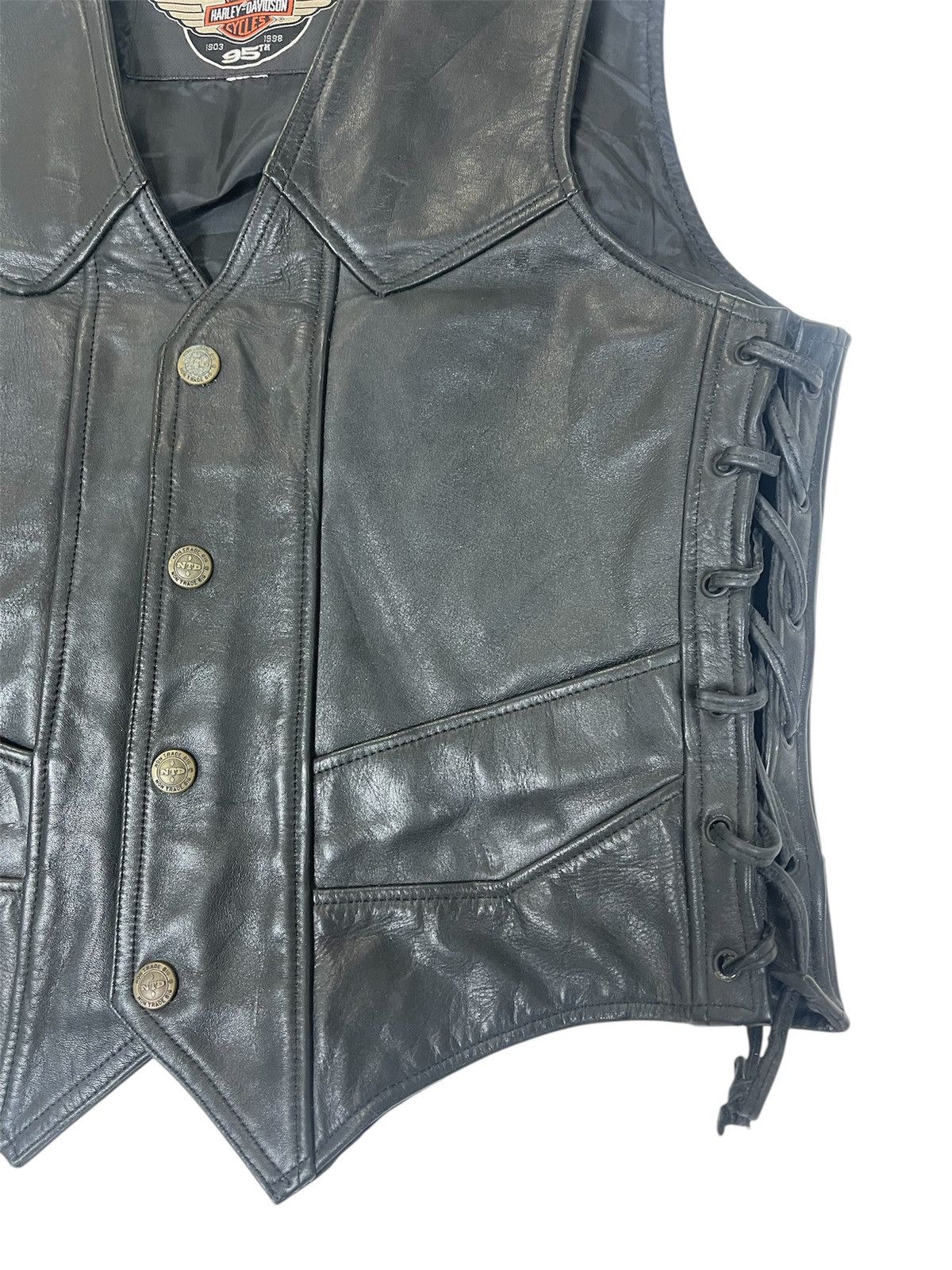Harley Davidson HARLEY DAVIDSON LEATHER VEST Size US M / EU 48-50 / 2 - 15 Thumbnail