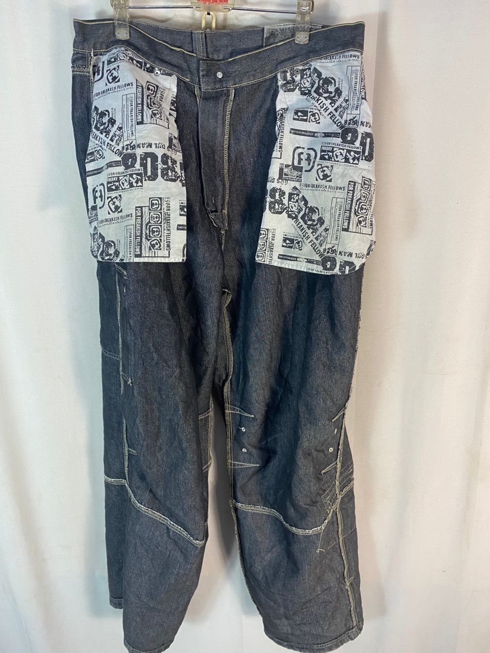 Other Freaky massive distressed denim baggy cargo pants Size US 36 / EU 52 - 10 Thumbnail
