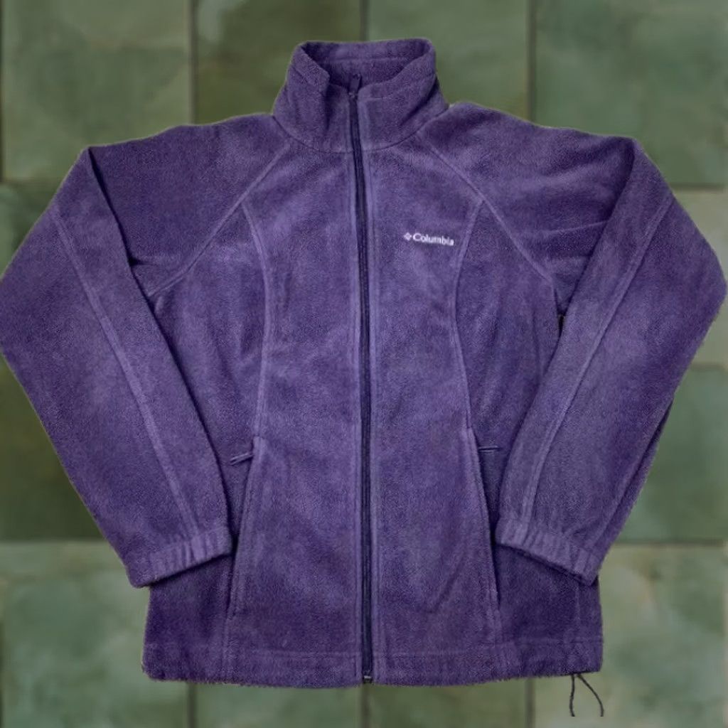 Logo 7 Columbia Fleece Jacket Womens XS Purple Full Zip Warm Pockets Embroidered Logo Size XS / US 0-2 / IT 36-38 - 1 Thumbnail