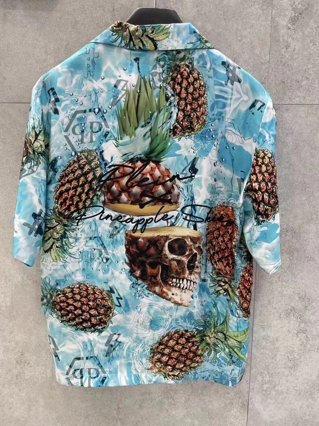 Philipp Plein Philipp Plein Skull Pineapple Hawaiian Shirt Size US L / EU 52-54 / 3 - 2 Thumbnail