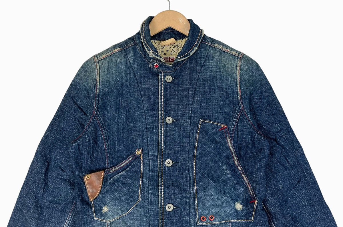 Japanese Brand Japanese Brand Cube Sugar Distressed Style Denim Jacket Size US S / EU 44-46 / 1 - 3 Thumbnail