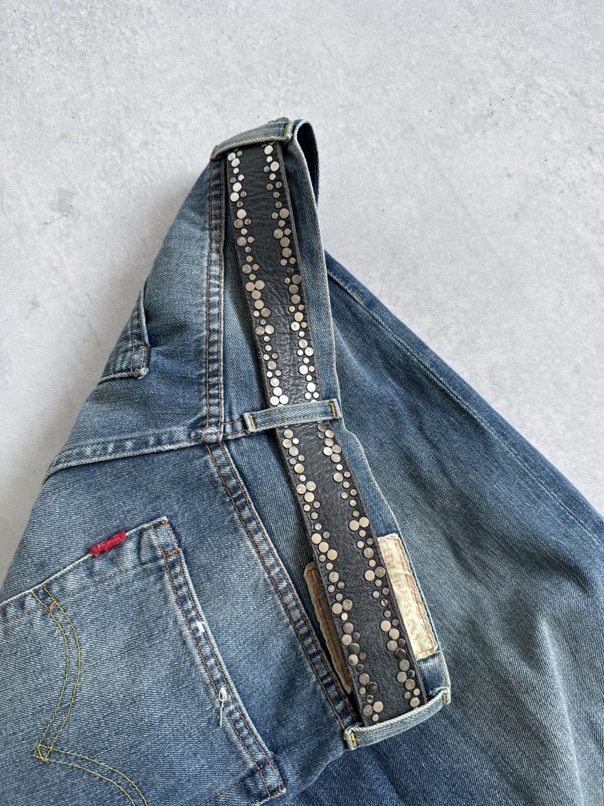 KMRii Vintage KMRii Style Y2K Metal Leather Belt Avant-Garde Hype Size ONE SIZE - 7 Thumbnail