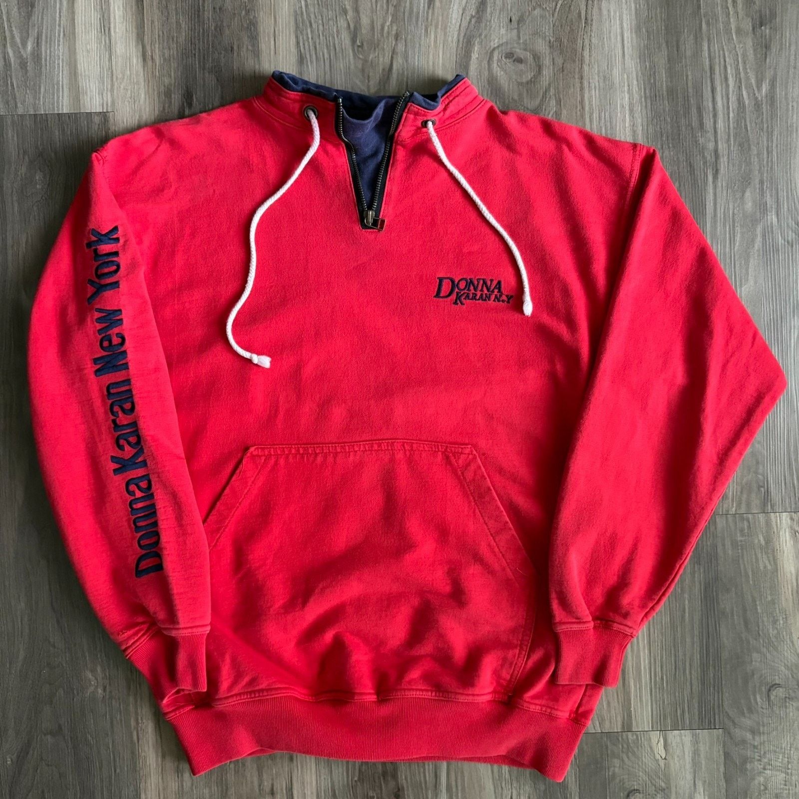 DKNY × Vintage Vintage DKNY Sweatshirt Men's Size M Red Donna Karan Size US M / EU 48-50 / 2 - 1 Thumbnail
