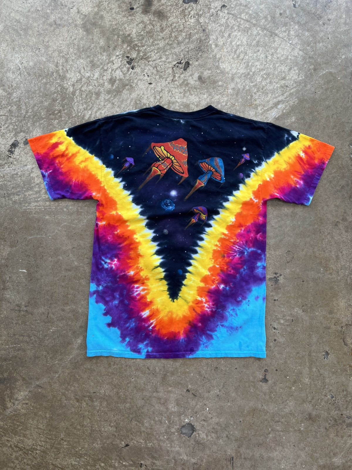 Vintage Vintage 90s Liquid Blue Psychedelic Mushroom Tie Dye Large Size US L / EU 52-54 / 3 - 5 Thumbnail