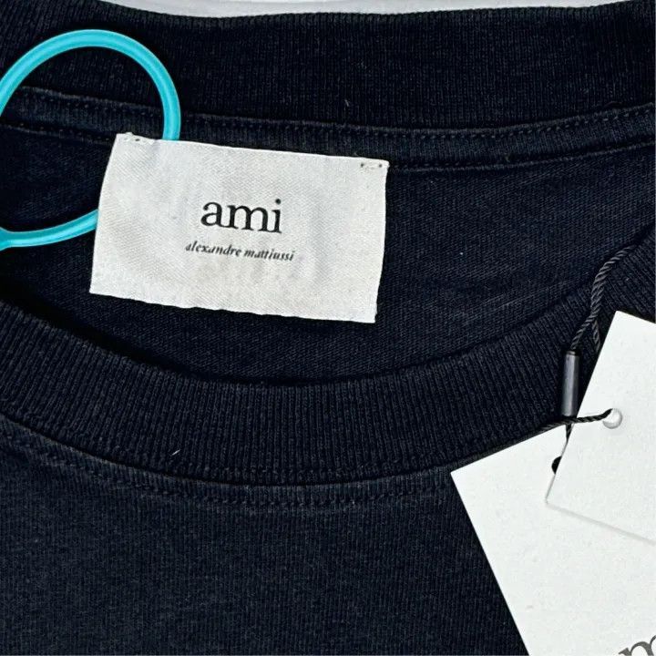 AMI AMI PARIS Black Logo Print Short Sleeve T-shirt -2507 Size US S / EU 44-46 / 1 - 4 Thumbnail