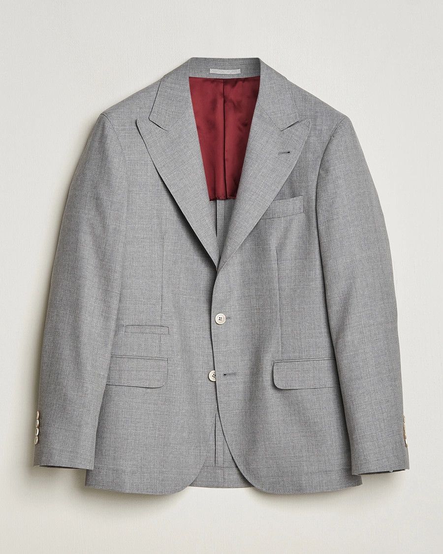 Brunello Cucinelli o1w1db10125 Suit Type Jacket in Grey Size US M / EU 48-50 / 2 - 2 Thumbnail