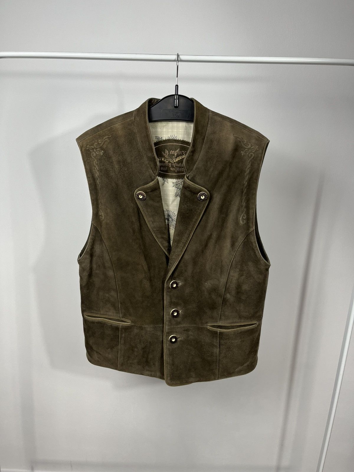 Other Vintage Distressed Leather Vest Brown Western Biker Men 50 Size US M / EU 48-50 / 2 - 1 Thumbnail