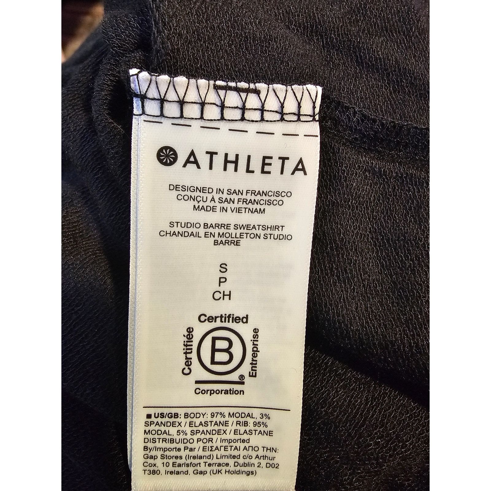 Athleta Athleta Black Long Sleeve Beyond Soft Barre Sweatshirt Size XS / US 0-2 / IT 36-38 - 4 Thumbnail