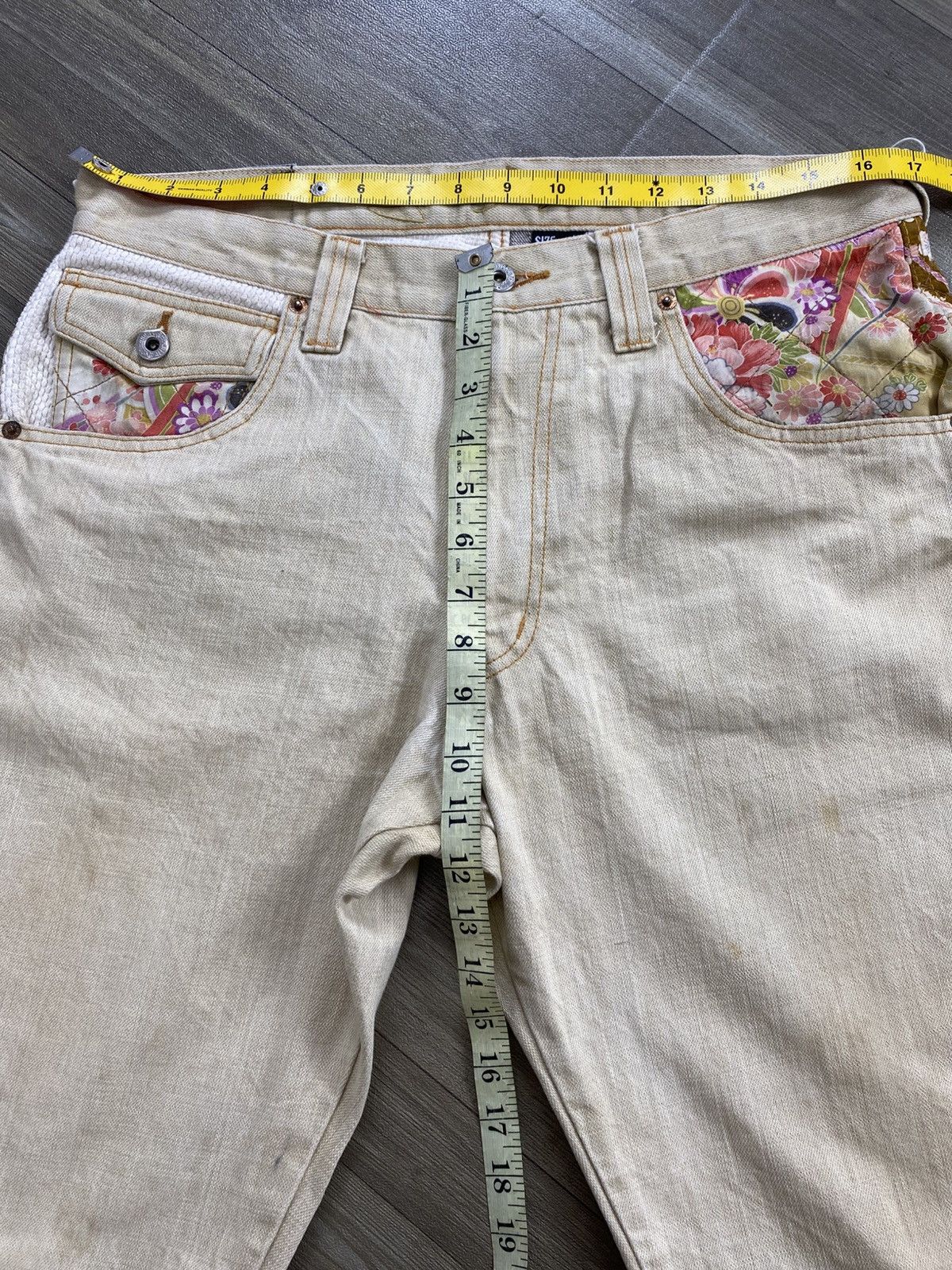 Japanese Brand Juvenile Delinquent Sakura Sukajan Karakuri Style Jeans Size US 32 / EU 48 - 19 Thumbnail