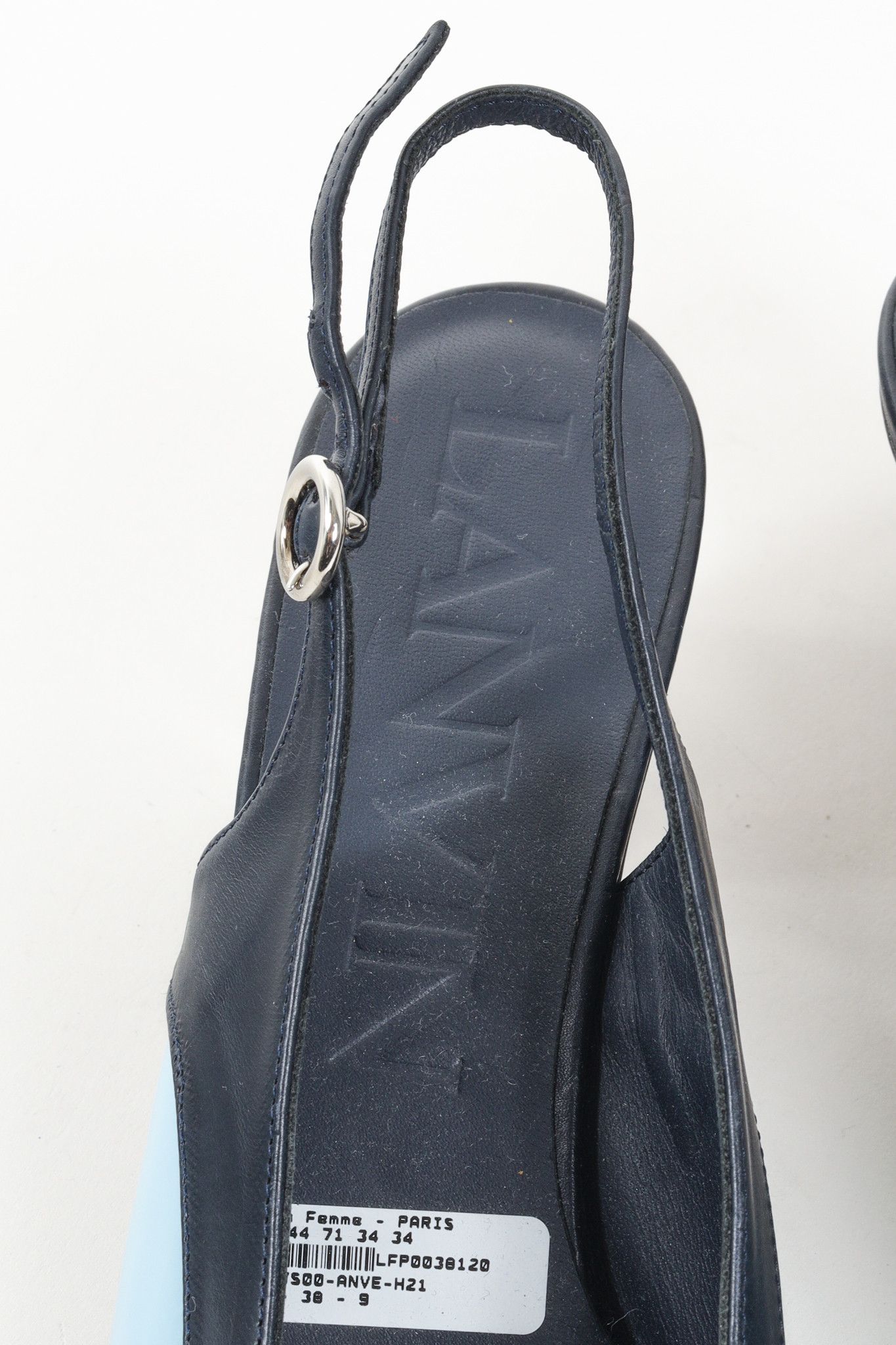 Lanvin Lanvin M&E Leather Slingback Heels Size US 8 / IT 38 - 10 Thumbnail