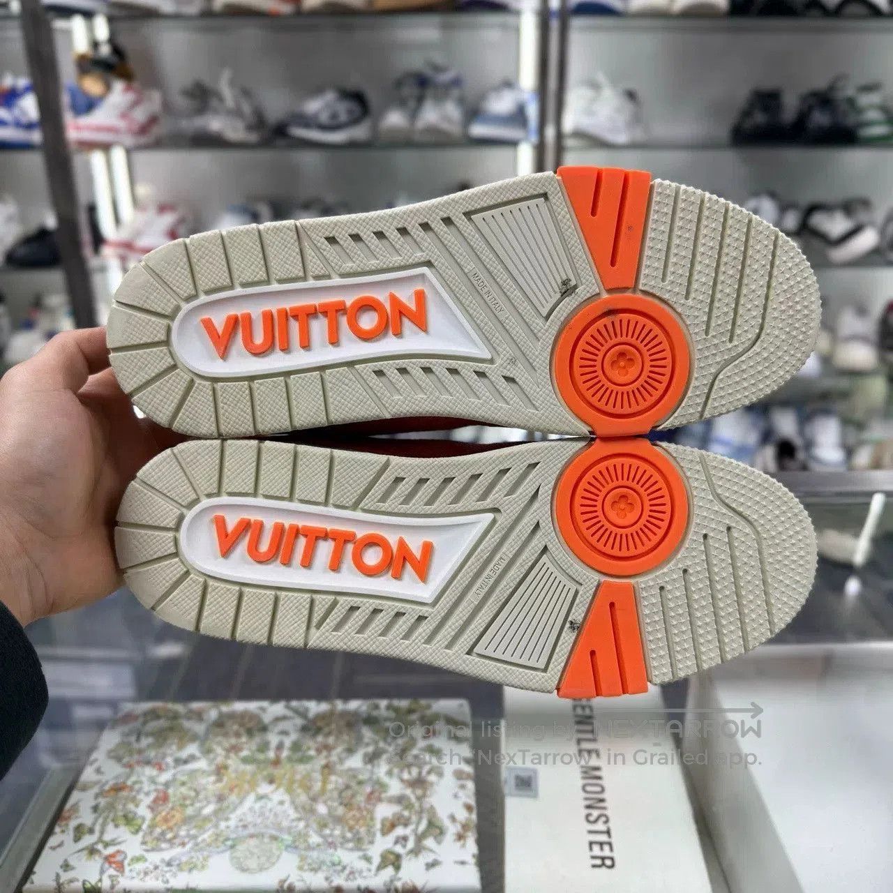 Louis Vuitton LV TRAINER Checkerboard Orange. Size US 9 / EU 42 - 7 Thumbnail
