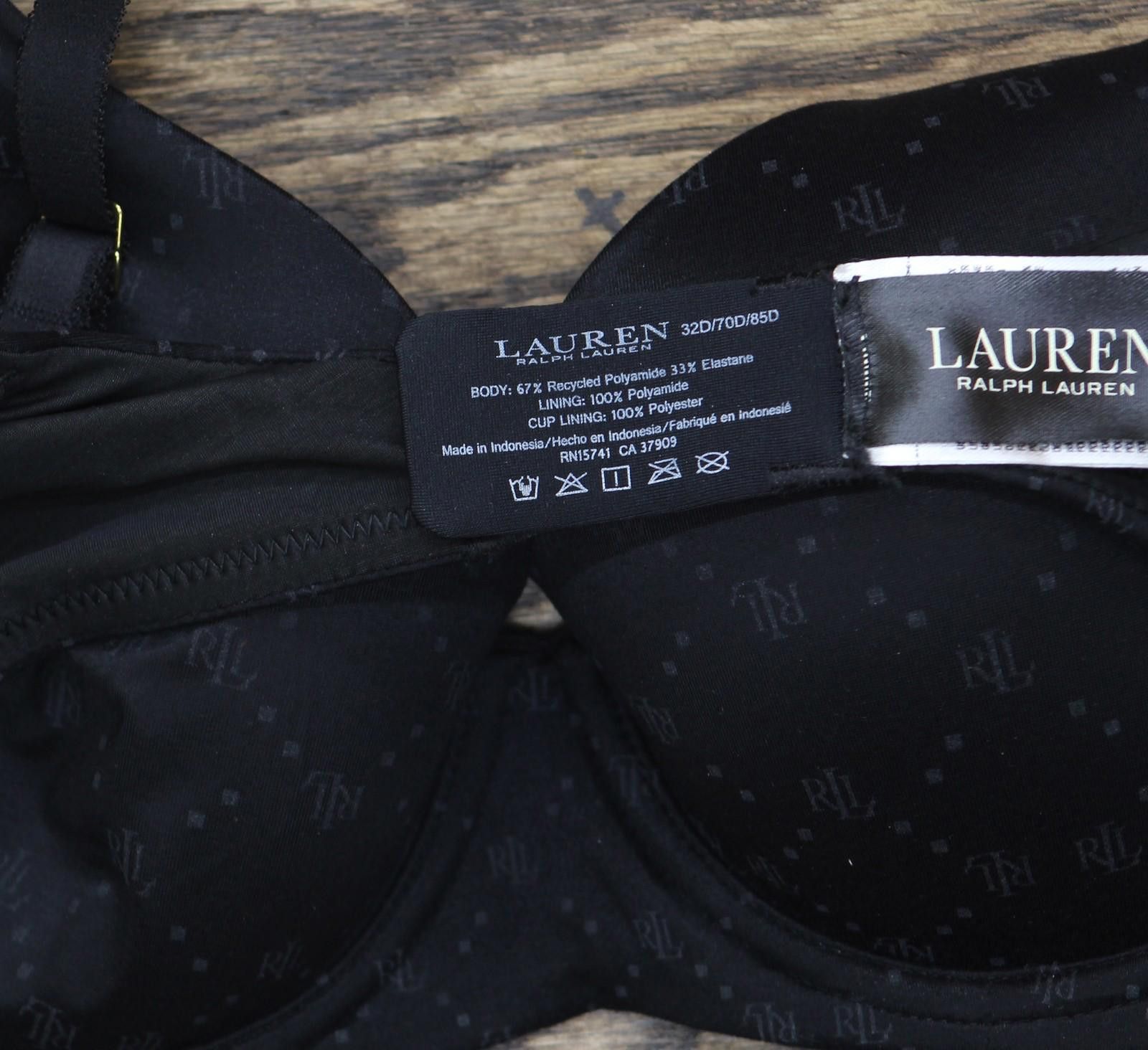 Lauren Ralph Lauren Nwt Lauren Ralph Lauren Repeat-logo T-shirt Bra. Black 32d Size ONE SIZE - 5 Thumbnail