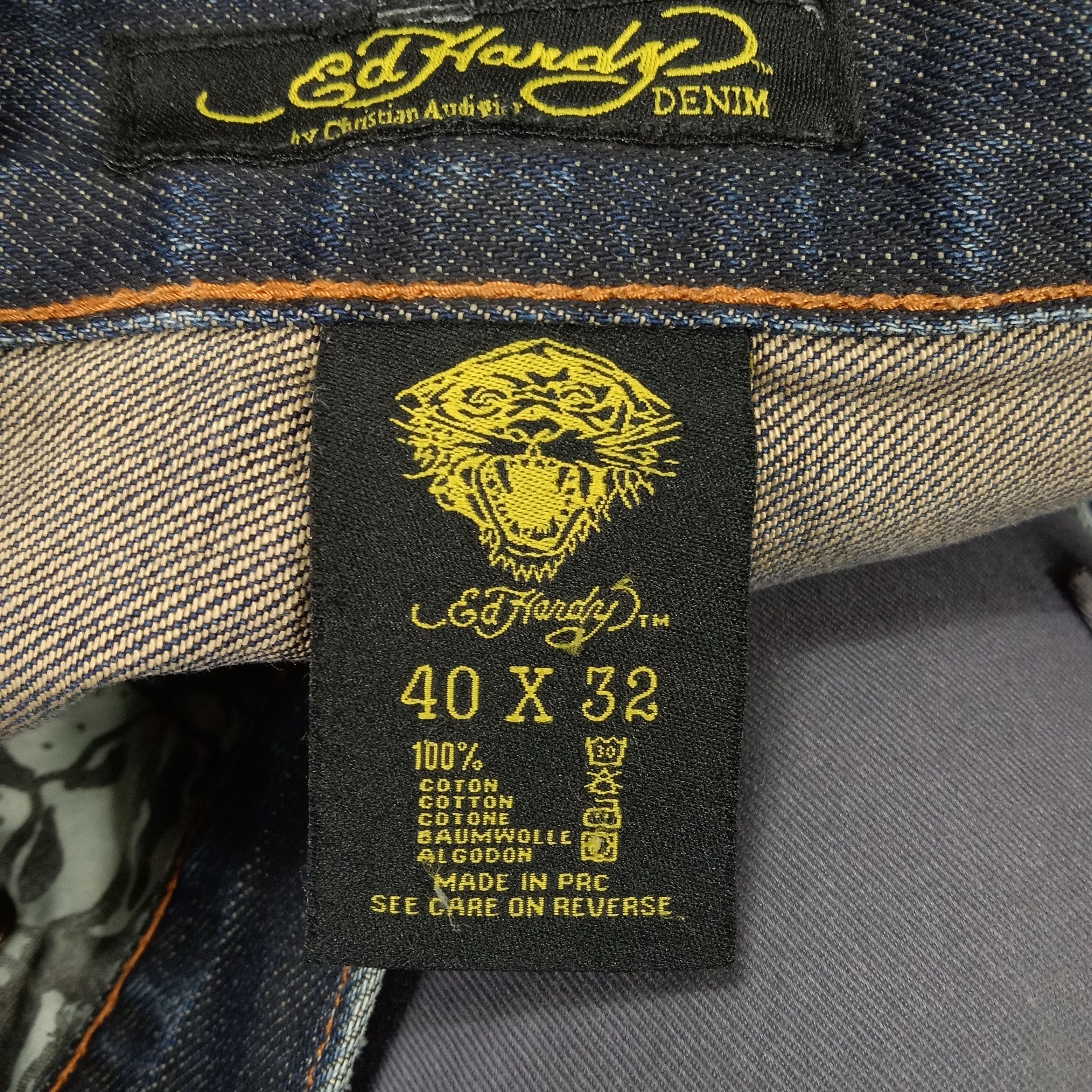Christian Audigier Ed Hardy by Christian Audiger Art Style Denim Jeans Size US 39 - 16 Thumbnail