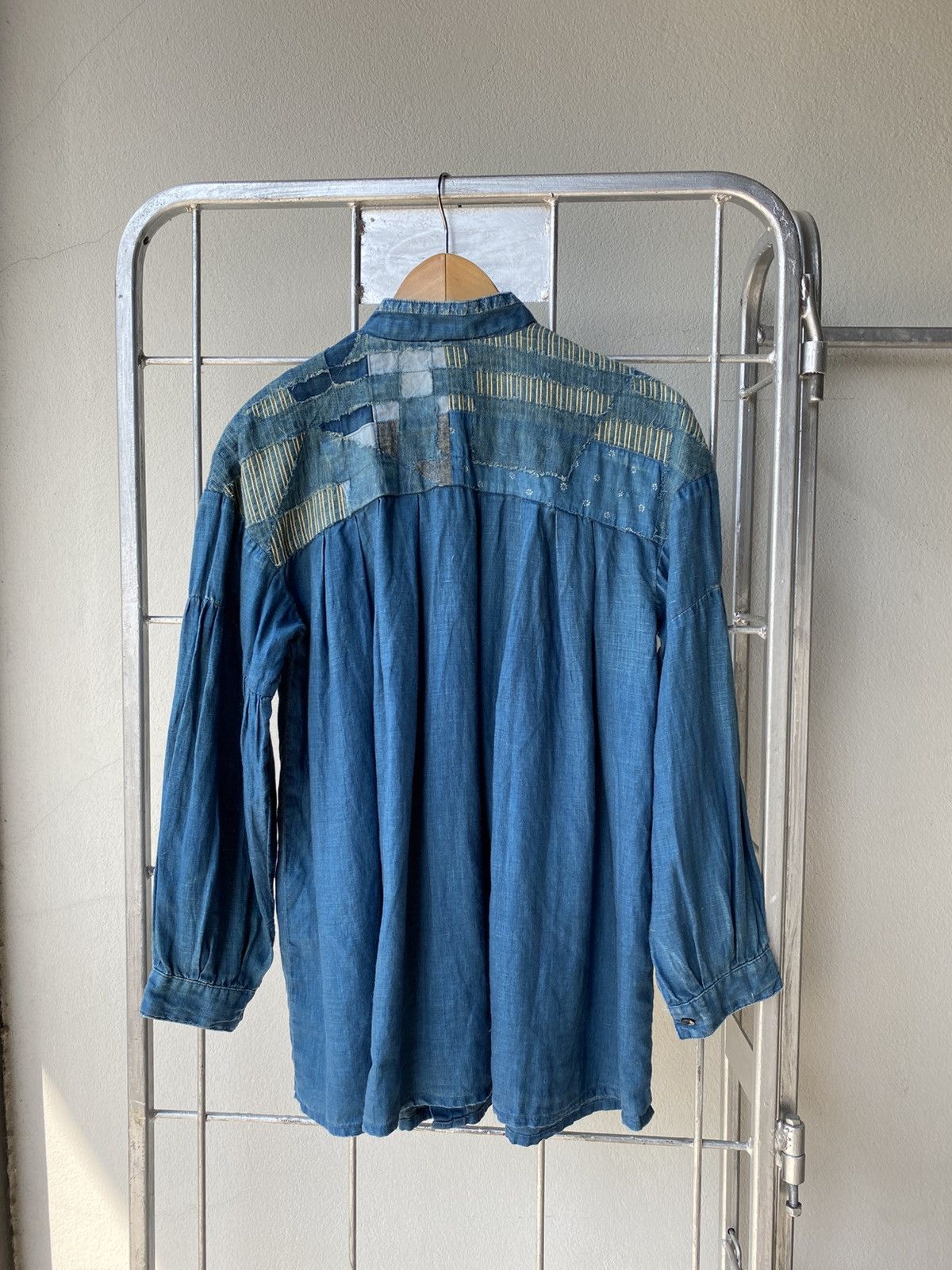 Kapital KAPITAL Indigo Patchwork Denim Blouse Size XS / US 0-2 / IT 36-38 - 2 Thumbnail