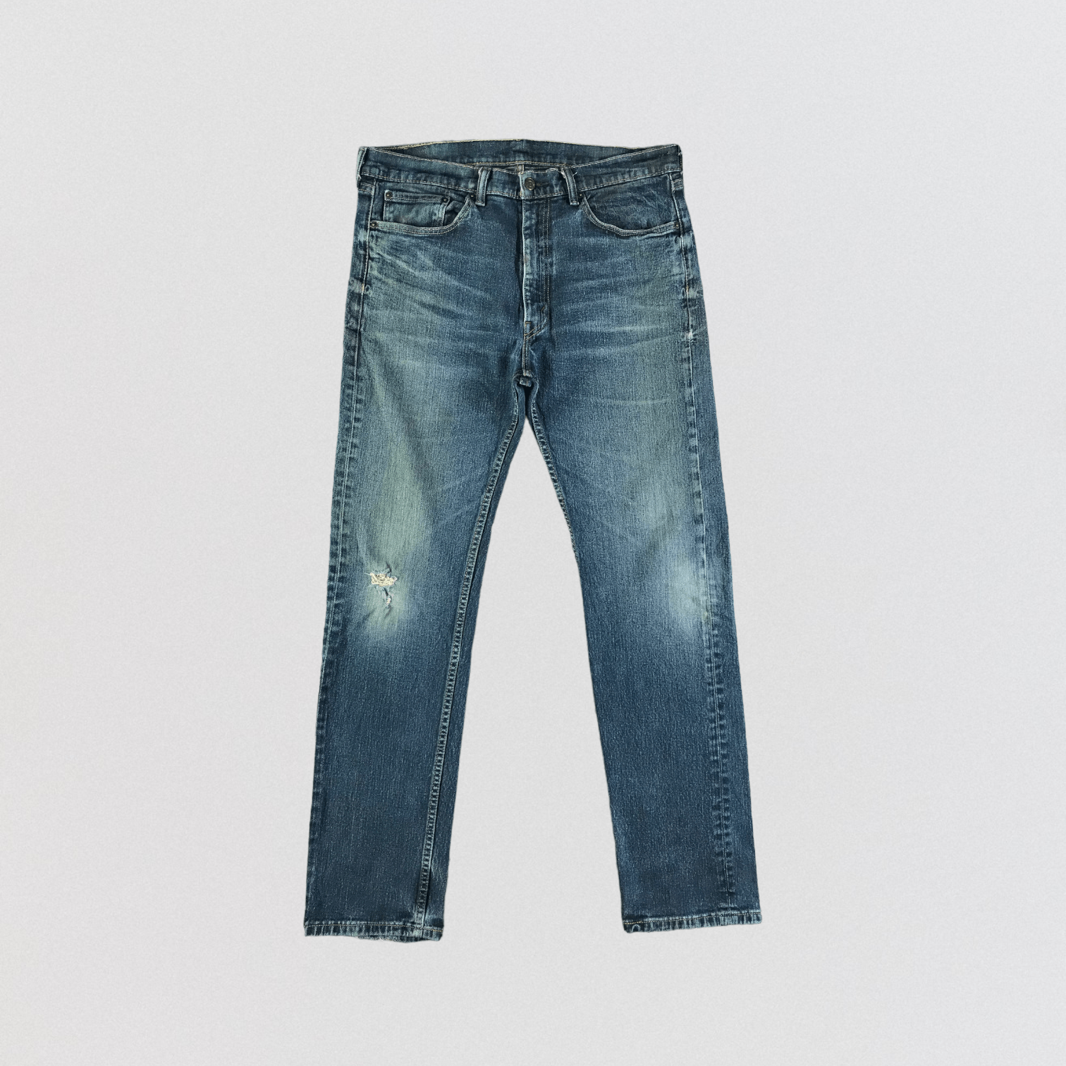 image of Blue Wash Levis 505 Jeans-Jm3487, Men's (Size 37)