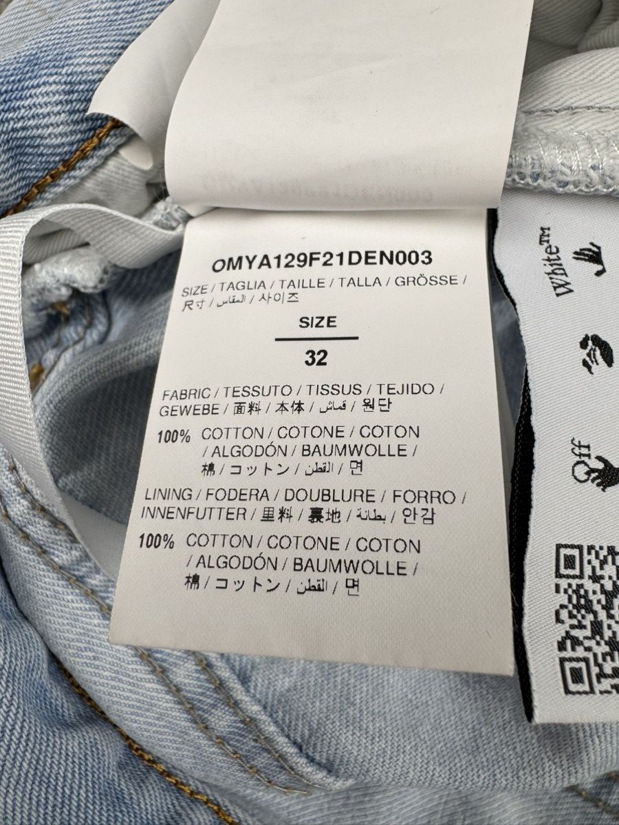 Off-White Off-White corp distress skinny light washed denim Size US 32 / EU 48 - 22 Thumbnail