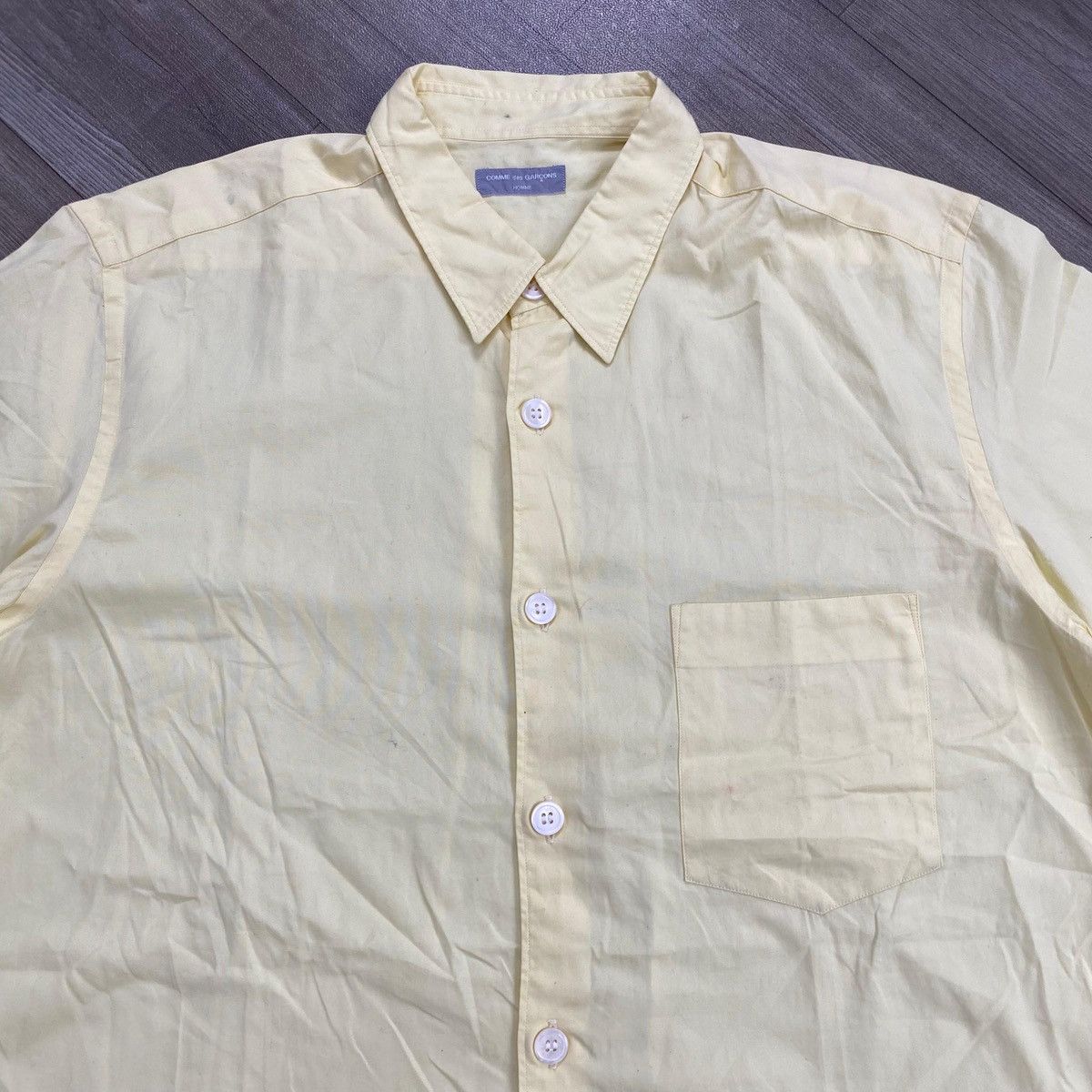 Comme des Garcons AW03 Comme Des Garcons Homme CDG Yellow Shirt Size US S / EU 44-46 / 1 - 11 Thumbnail