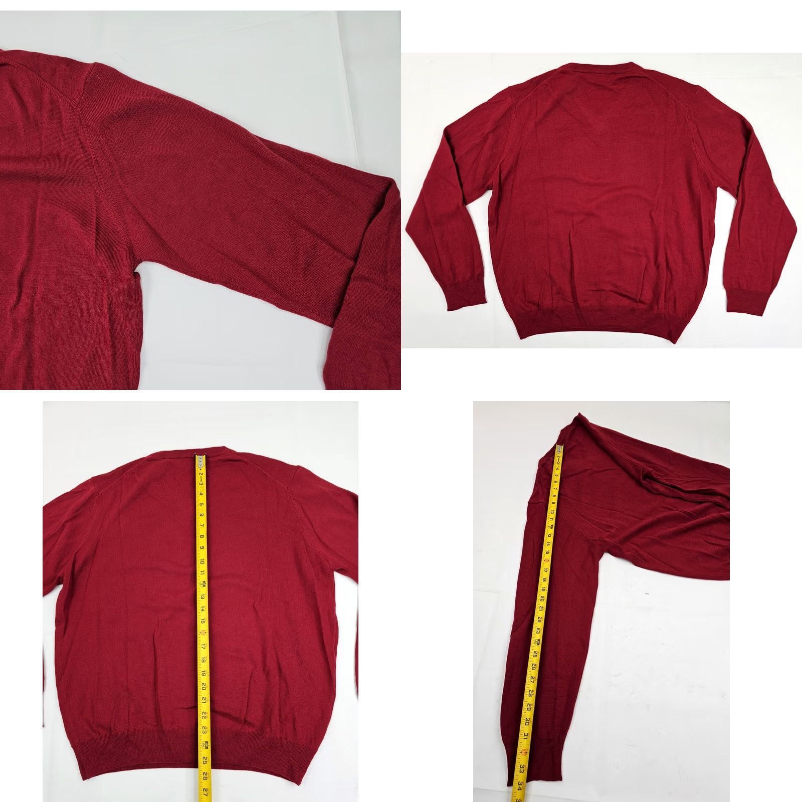 Vintage Toscano 100% Merino Wool V-Neck Pullover Sweater Men XL Burgundy Wine Italy Shirt Pullover Men XL Burgundy 100% Merino Wool Italy Size US XL / EU 56 / 4 - 8 Thumbnail