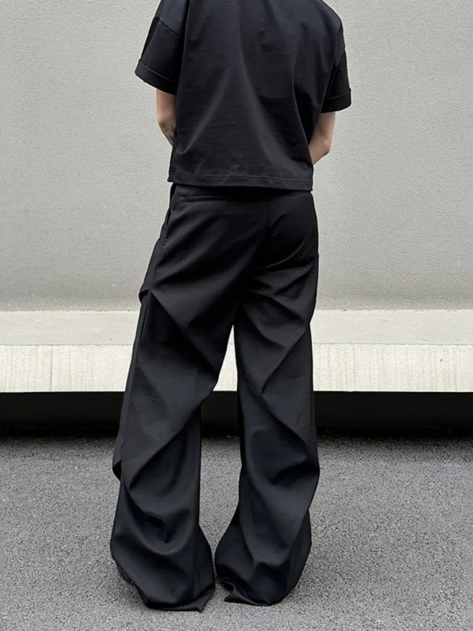 Japanese Brand Folded loose wide leg casual pants Size US 32 / EU 48 - 6 Thumbnail