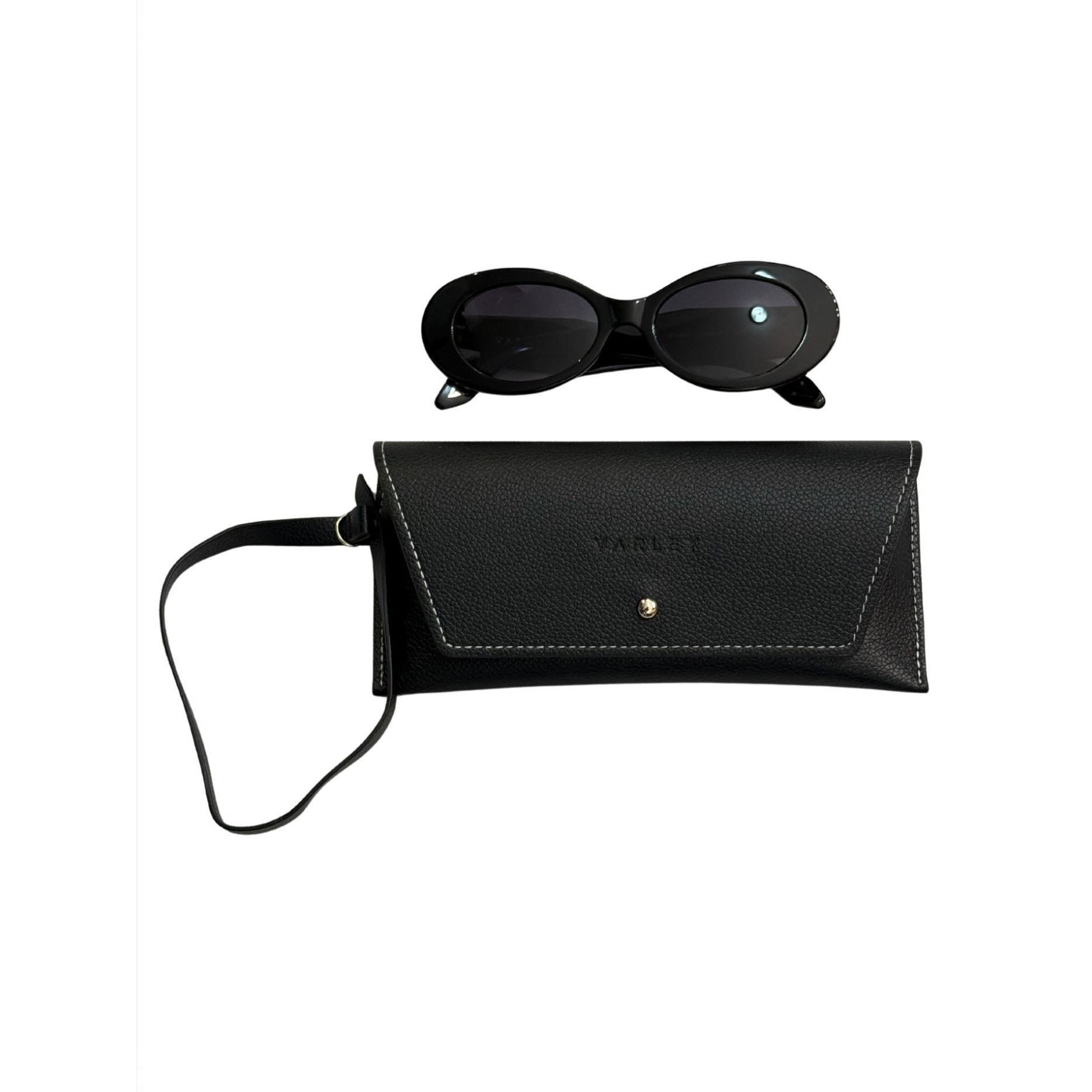 Varley VARLEY Bethnall Oval Sunglasses Black NEW $198 Size ONE SIZE - 2 Thumbnail