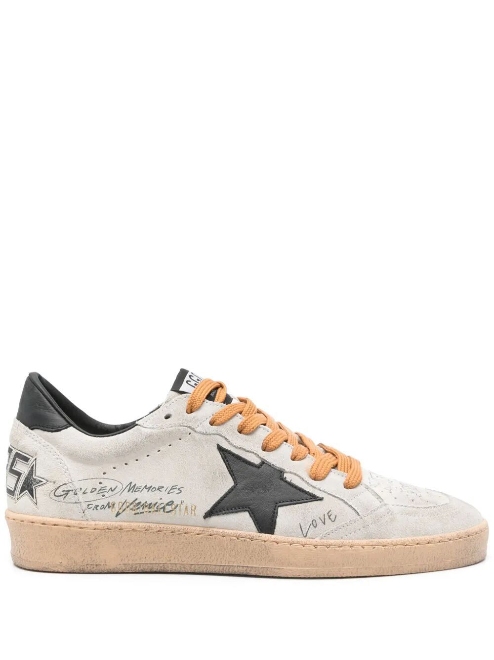 Golden Goose "ballstar" Suede Upper Toe Tongue And Spur Leather Star And Heel Shoes Sneakers (Size 12)