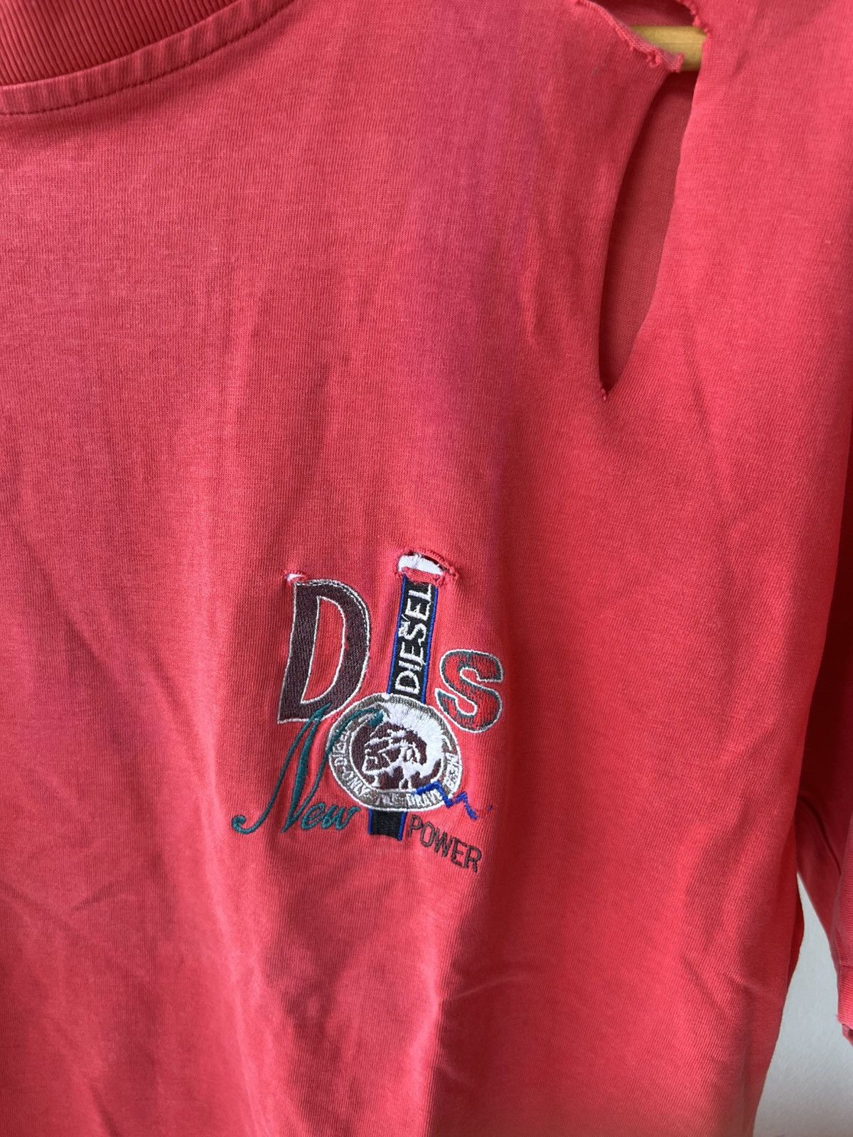 Diesel × Vintage Thrashed 90s Diesel Distressed Tee Size US L / EU 52-54 / 3 - 4 Thumbnail