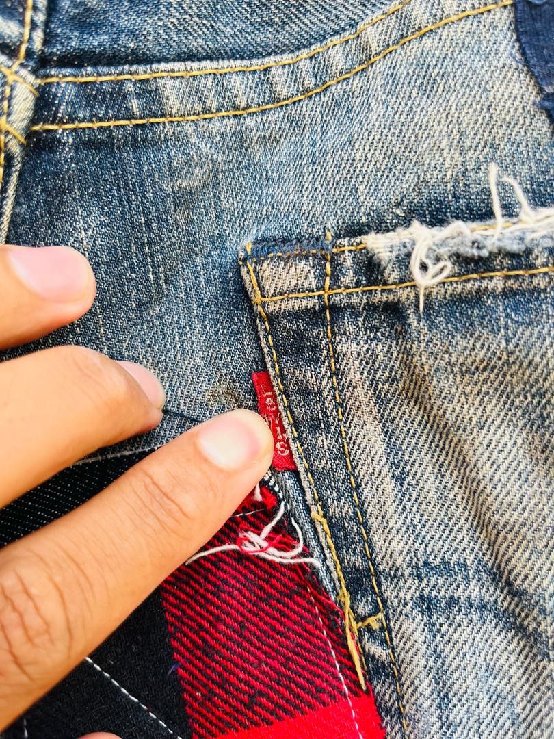Japanese Brand × Vintage Vintage Levis Patchwork Japanese Designer Fashion Style Size US 33 - 11 Thumbnail