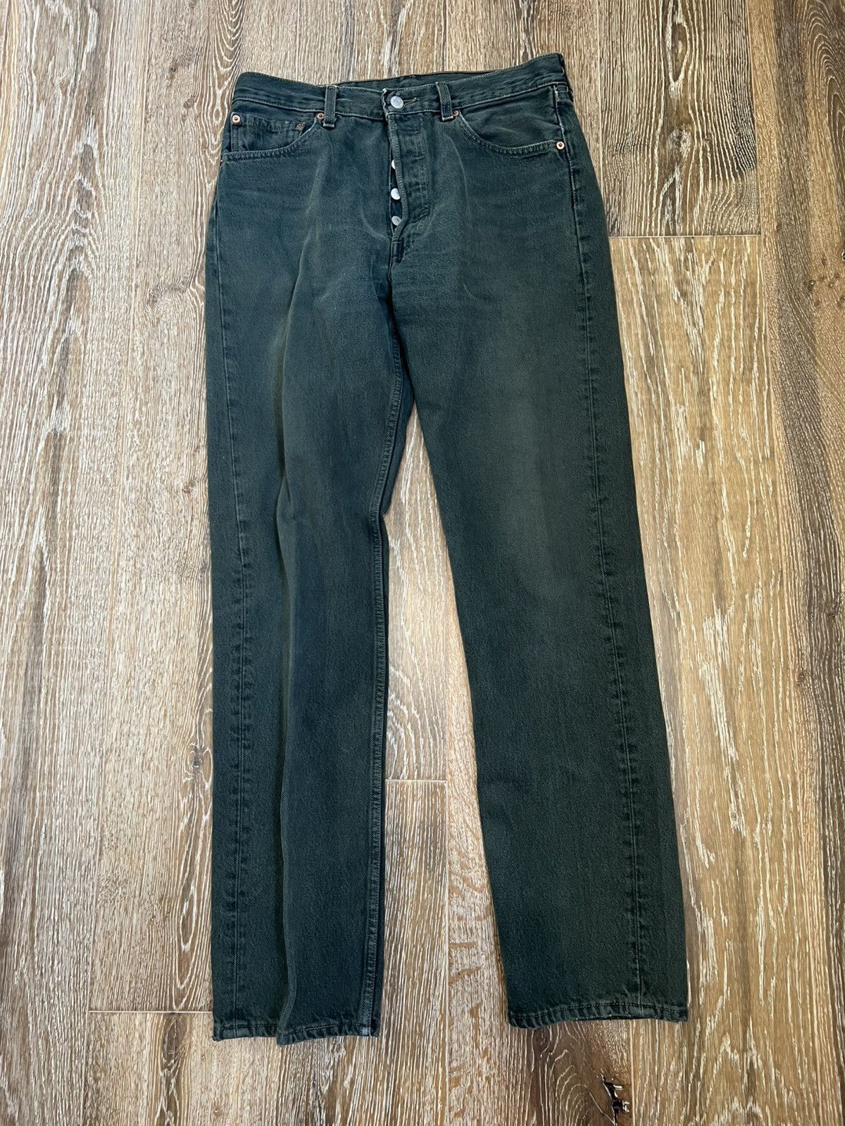 Vintage levis 501 green made in usa jeans