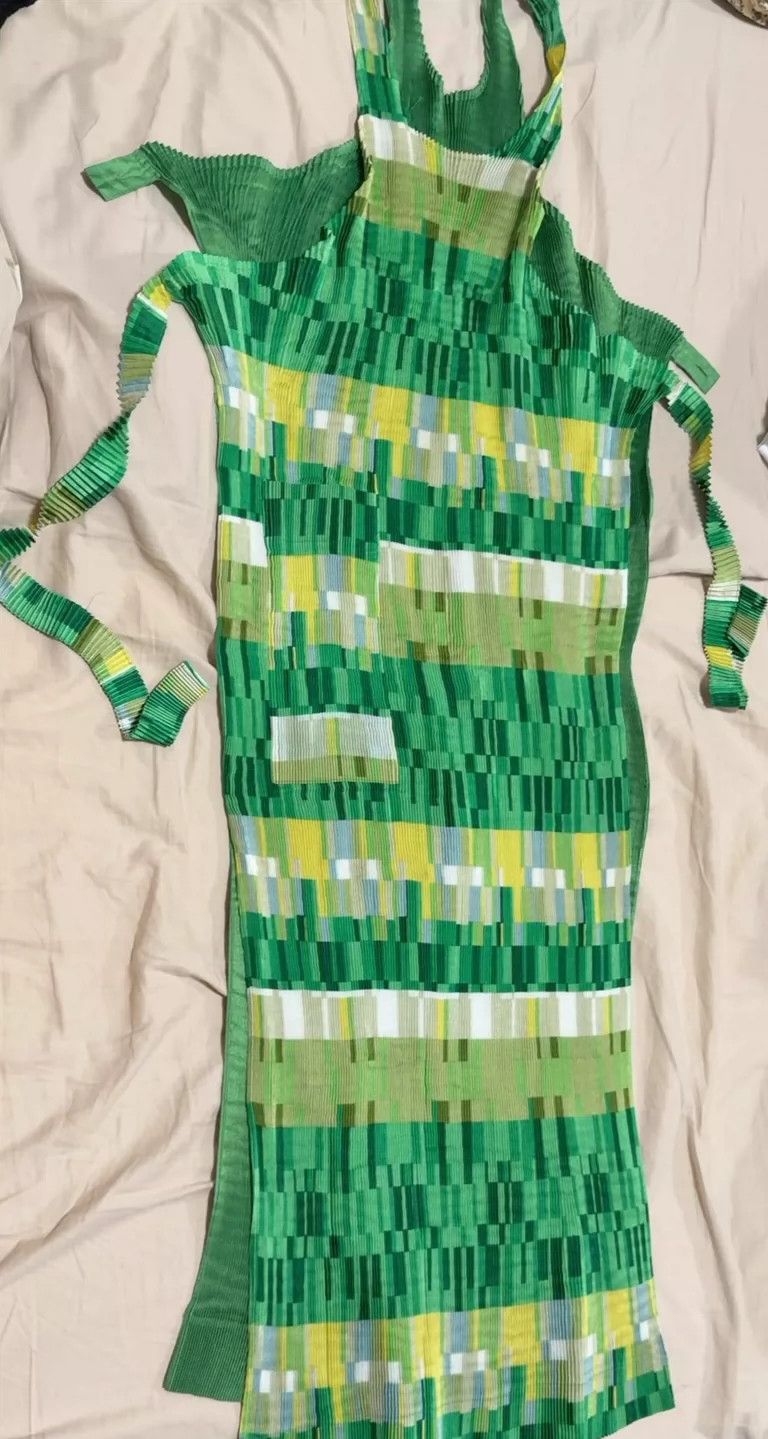 Other Issey Miyake/三宅一生 Green lace-up dress Size M / US 6-8 / IT 42-44 - 5 Thumbnail