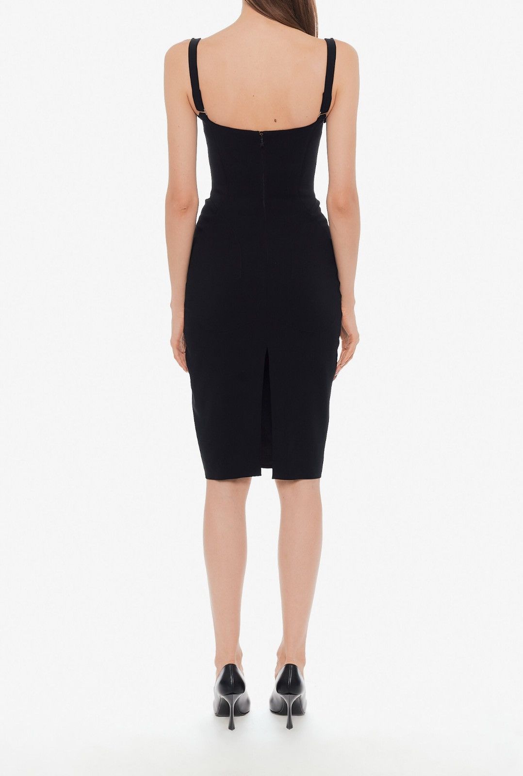 Mugler Last Size Mugler Bucked Bustier Black Midi Dress Size S / US 4 / IT 40 - 2 Thumbnail