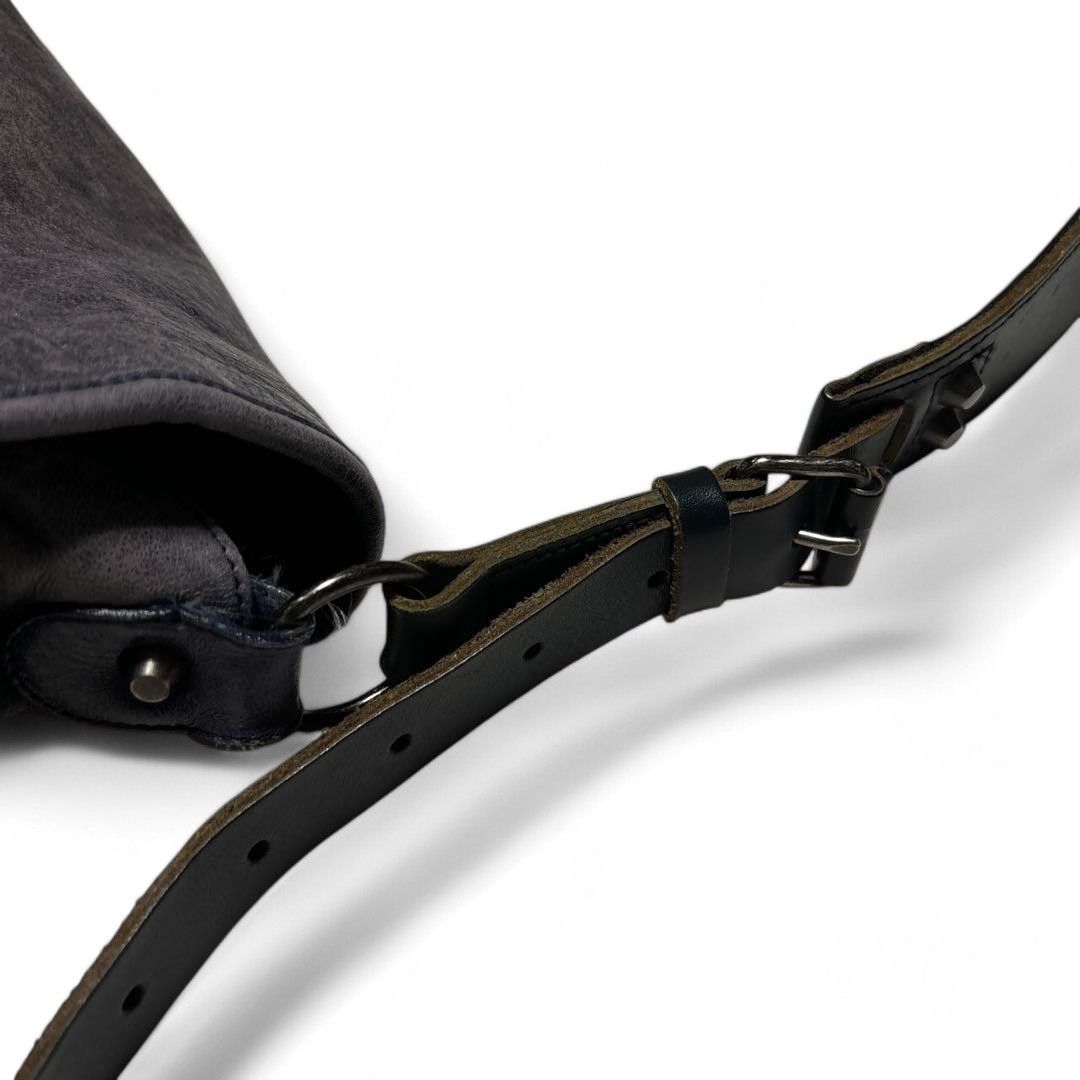 Balenciaga Balenciaga - City Bassus Handbag Flap Gray Blue Leather Size ONE SIZE - 4 Thumbnail