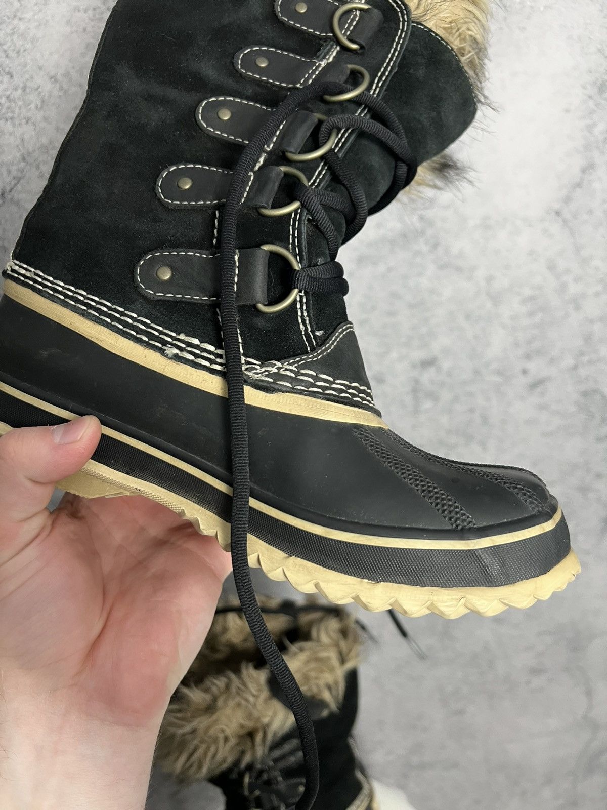 SOREL Sorel Duck Boots Faux Fur Lined Lace Up Winter Shoes Size US 6 / IT 36 - 17 Thumbnail