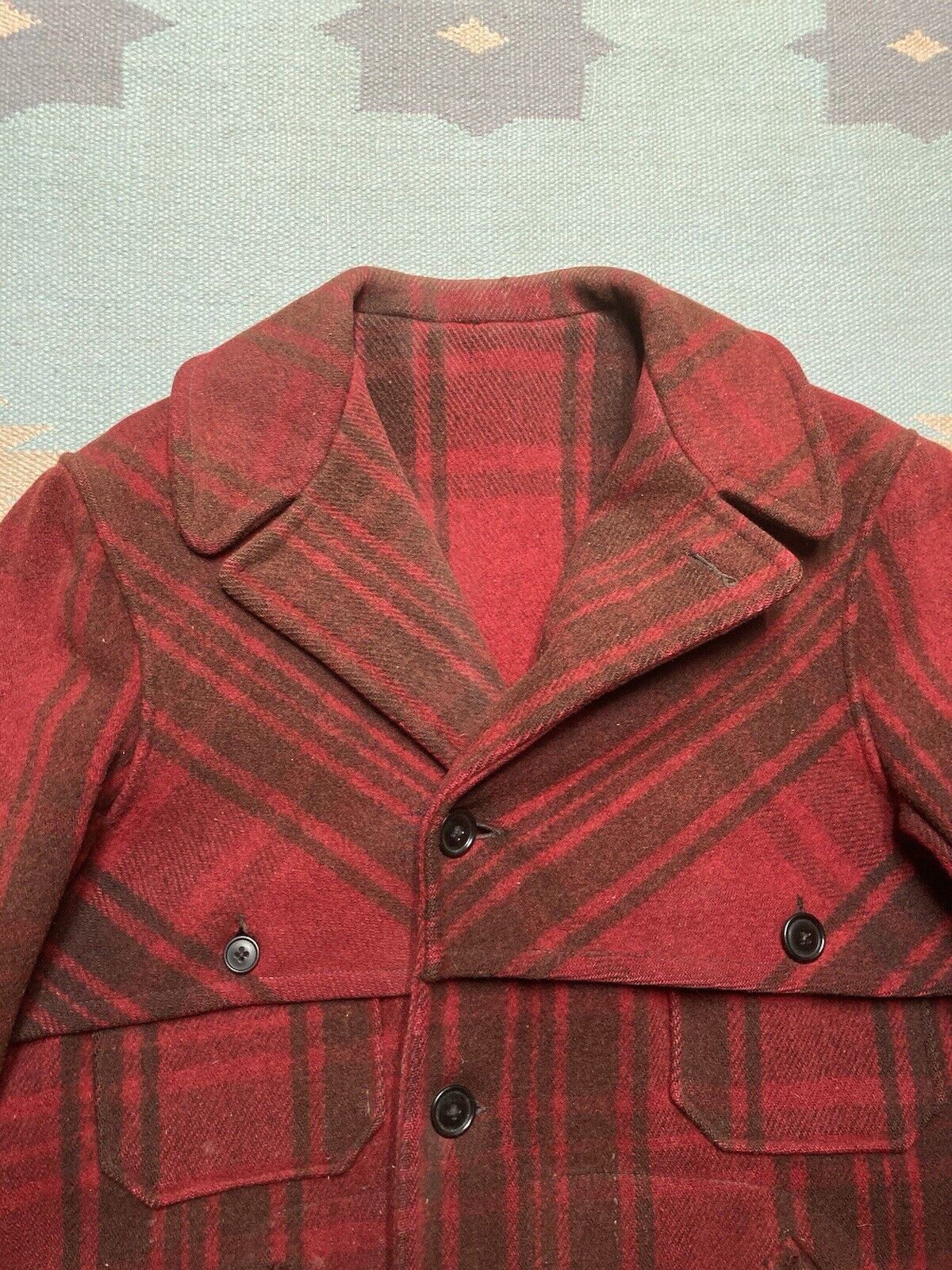 Vintage VTG 30s wool mackinaw jacket Soo buffalo hunting heavy large Size US L / EU 52-54 / 3 - 5 Thumbnail