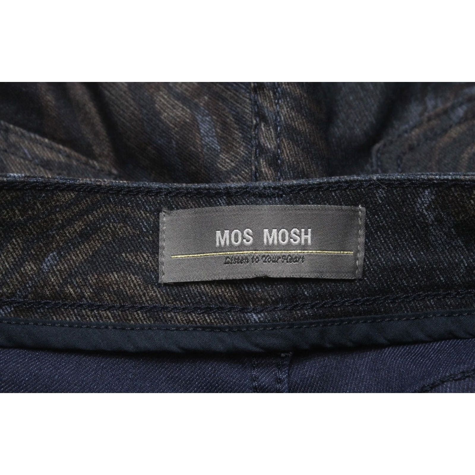 Vintage Mos Mos h Jeans Women's W30/L28 Stretchy Slim Fit Denim Patterned Zip Fly Size 30" / US 8 / IT 44 - 8 Thumbnail