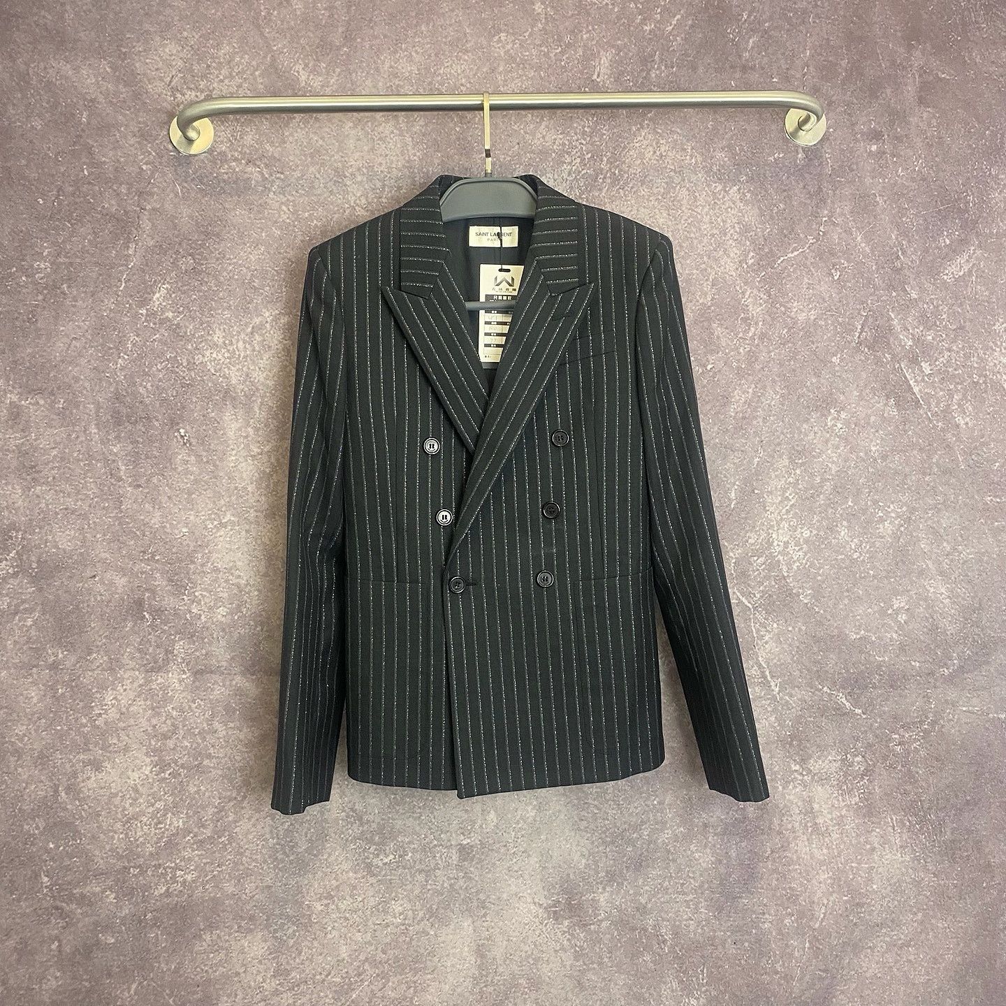Saint Laurent Paris Saint Laurent Pinstripe Double Breasted Blazer Size 34 Size XS / US 0-2 / IT 36-38 - 1 Thumbnail