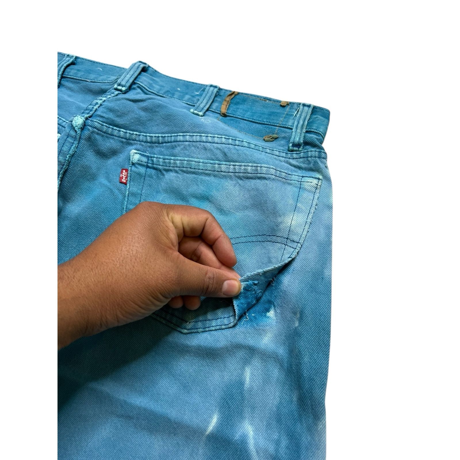 Levi's Vintage Levi’s 501 Jeans Turquoise Blue Distressed W38 L30 Size US 38 / EU 54 - 10 Thumbnail