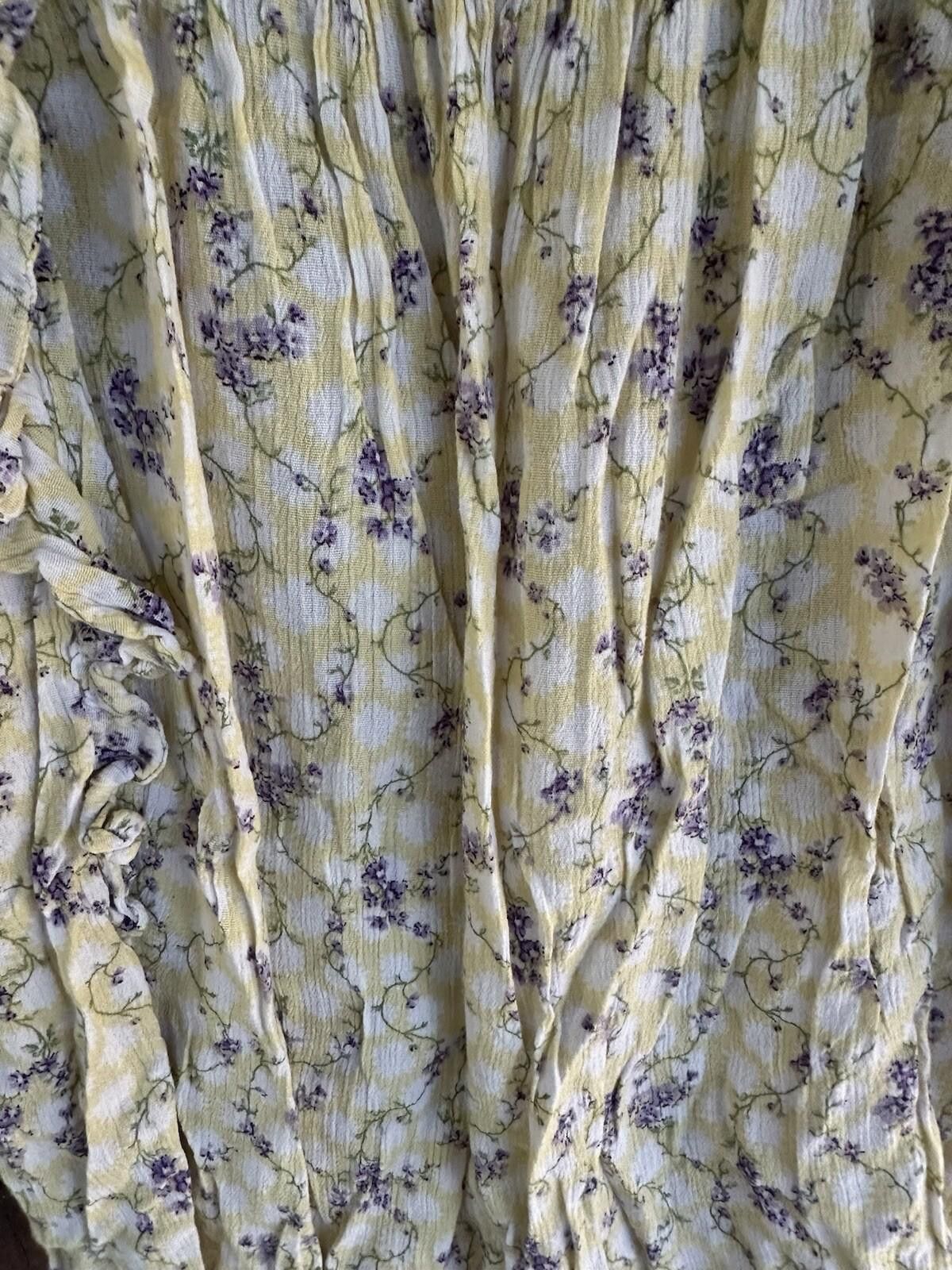Chaps Women's Chaps Blouse Large Cottage Core Peasant Yellow Size M / US 6-8 / IT 42-44 - 5 Thumbnail