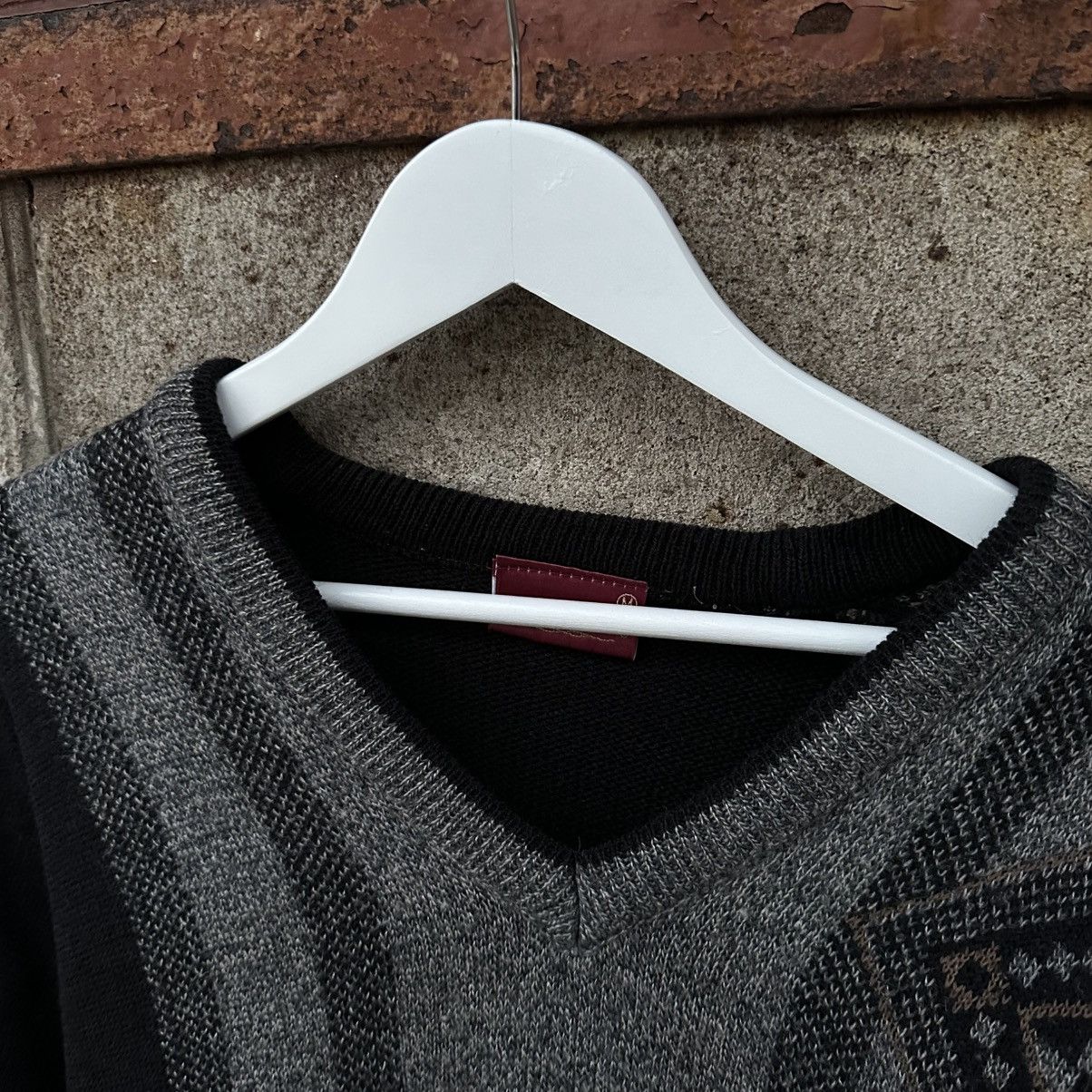 Aran Isles Knitwear Vintage Greenwods V Neck Abstractive Knit Sweater Size M Y2K Size US M / EU 48-50 / 2 - 4 Thumbnail