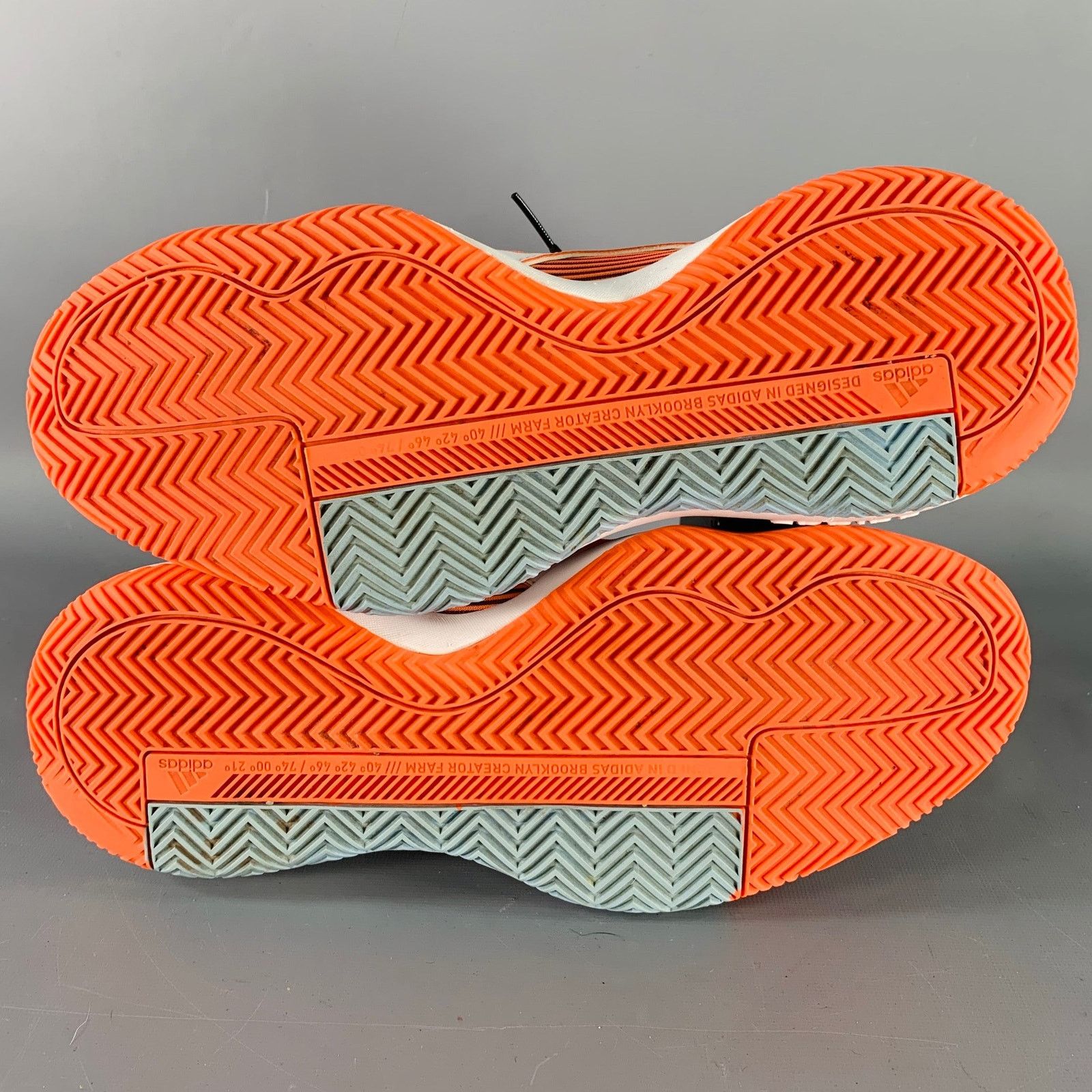 Adidas Pro Vision Hi Res Orange Black White Mesh Sneakers Size US 11.5 / EU 44-45 - 6 Thumbnail