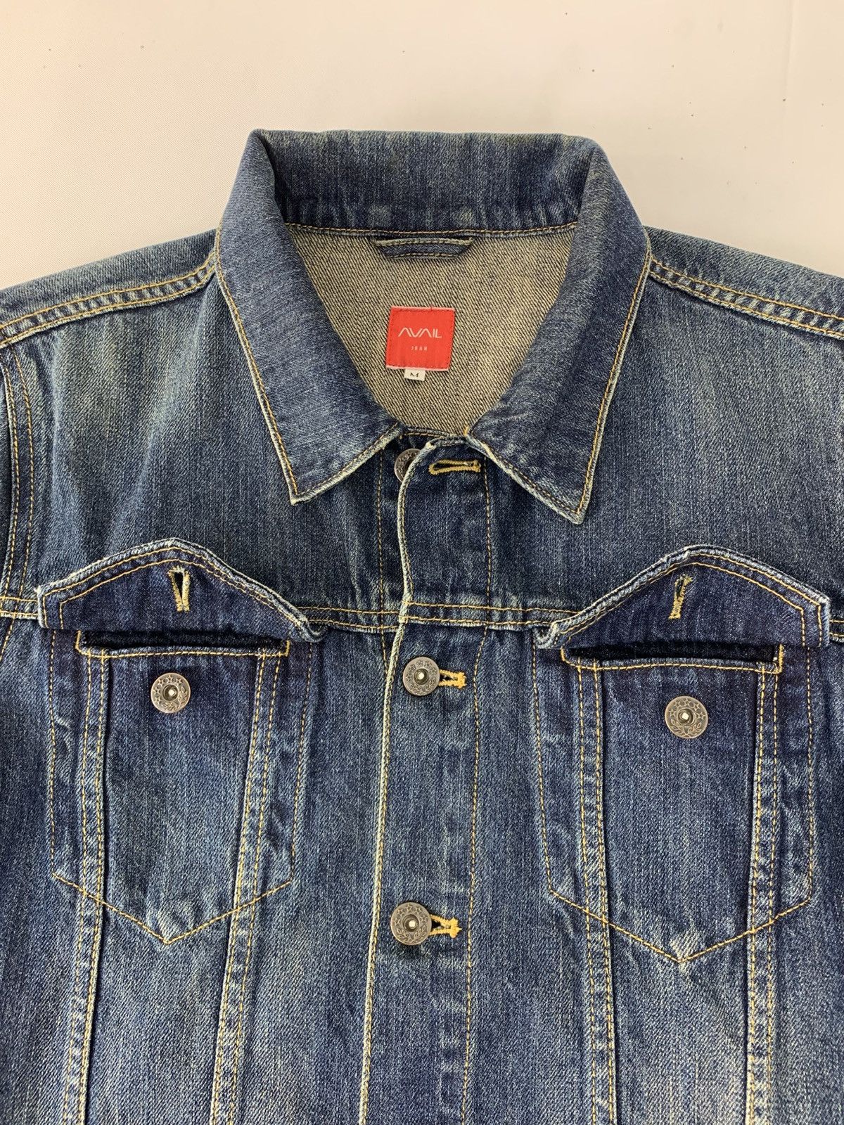 Japanese Brand Indigo Avail Denim Jacket Double Pocket Western Style Size M / US 6-8 / IT 42-44 - 4 Thumbnail