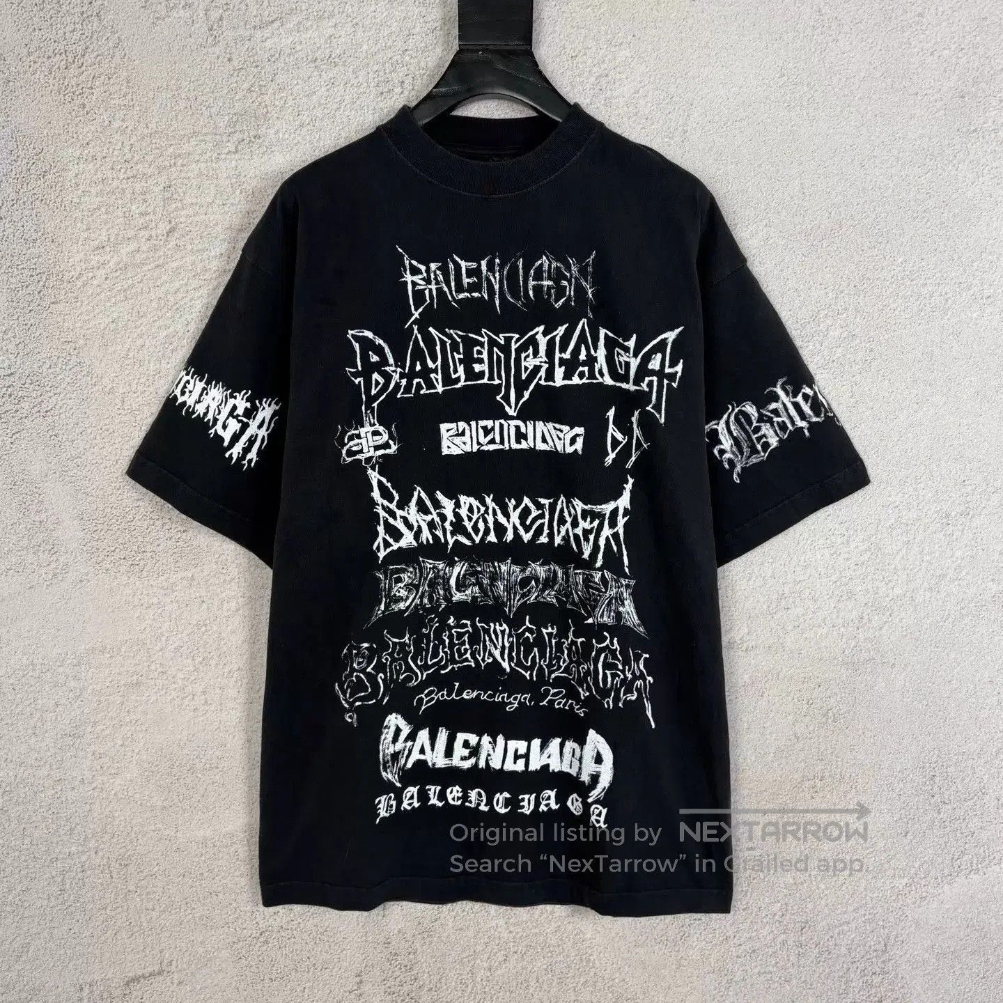 Balenciaga Black Short Sleeve Graphic T-Shirt Size S. Size US S / EU 44-46 / 1 - 1 Thumbnail