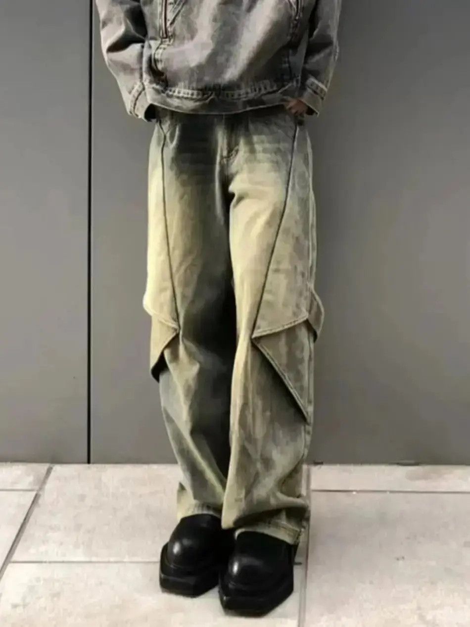 Japanese Brand Retro loose fitting wide leg micro flared jeans Size US 32 / EU 48 - 1 Thumbnail
