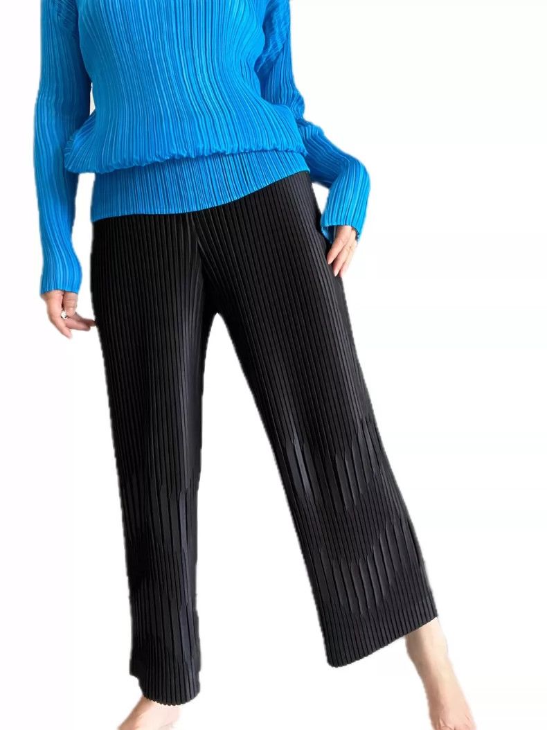 Issey Miyake Issey Miyake size:2 Black wide-leg pants Size 42" / US 20 - 3 Thumbnail