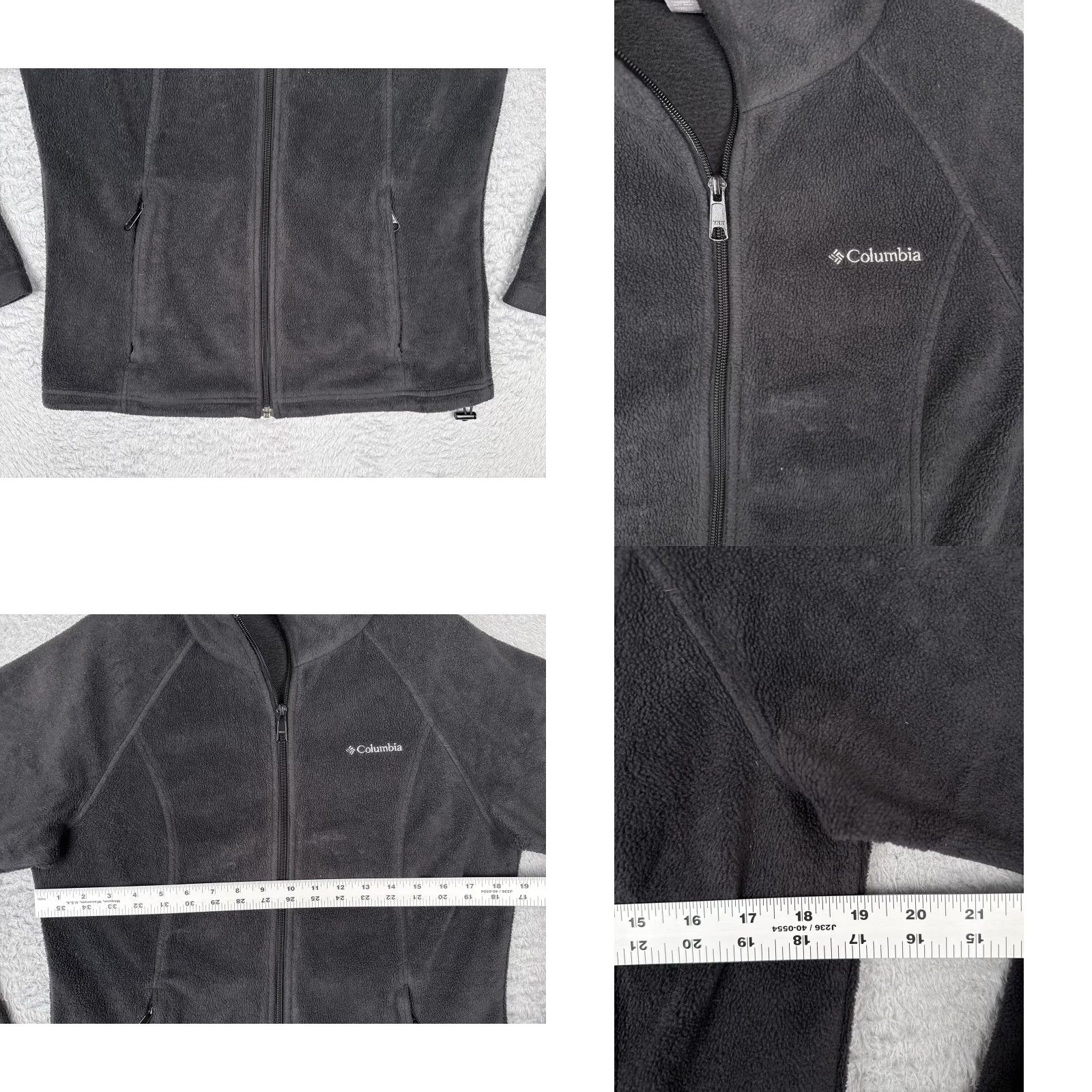Vintage Columbia Fleece Jacket Womens Medium Gray Full Zip Outdoors Hiking Mock Neck Size M / US 6-8 / IT 42-44 - 8 Thumbnail