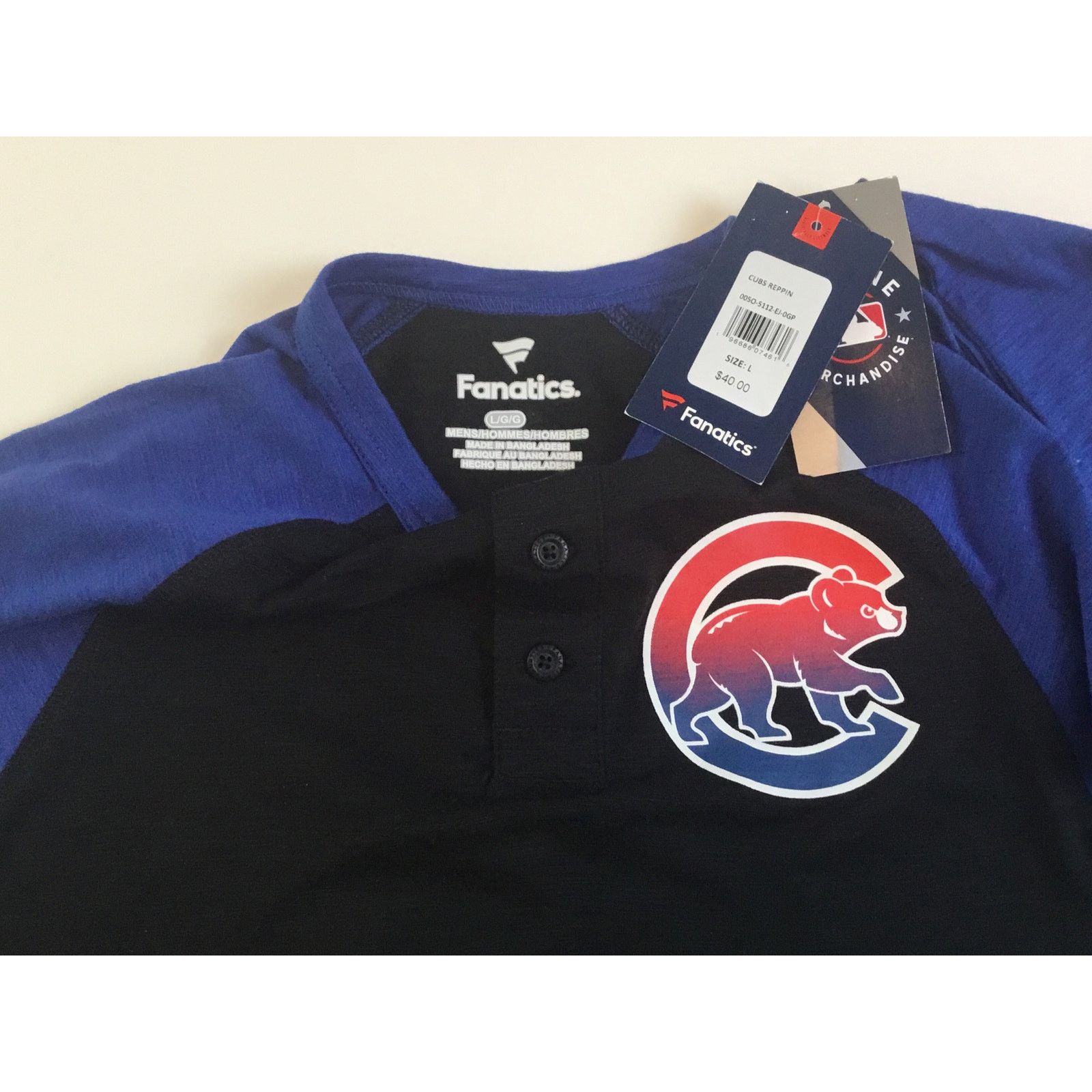 Other Fanatics Henley New Jersey Chicago Cubs NWT $40 Size Large Size US L / EU 52-54 / 3 - 1 Thumbnail